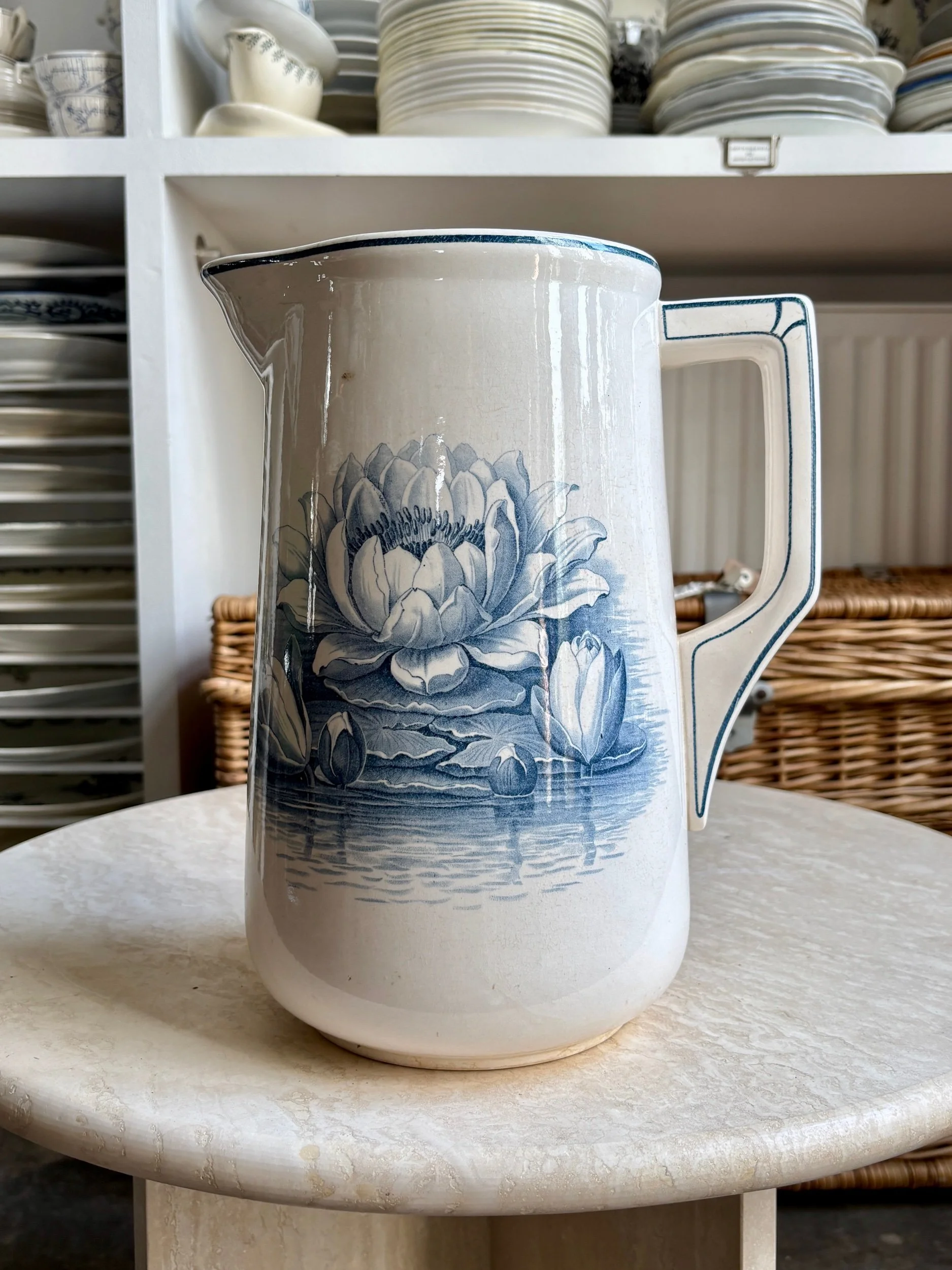 broc-pichet-bassine-villeroy-boch-nenuphar-terre-fer-bleu-vintage-axs-design-paris-france