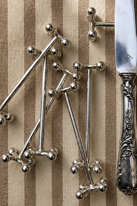 6 porte-couteaux Christofle en métal argenté