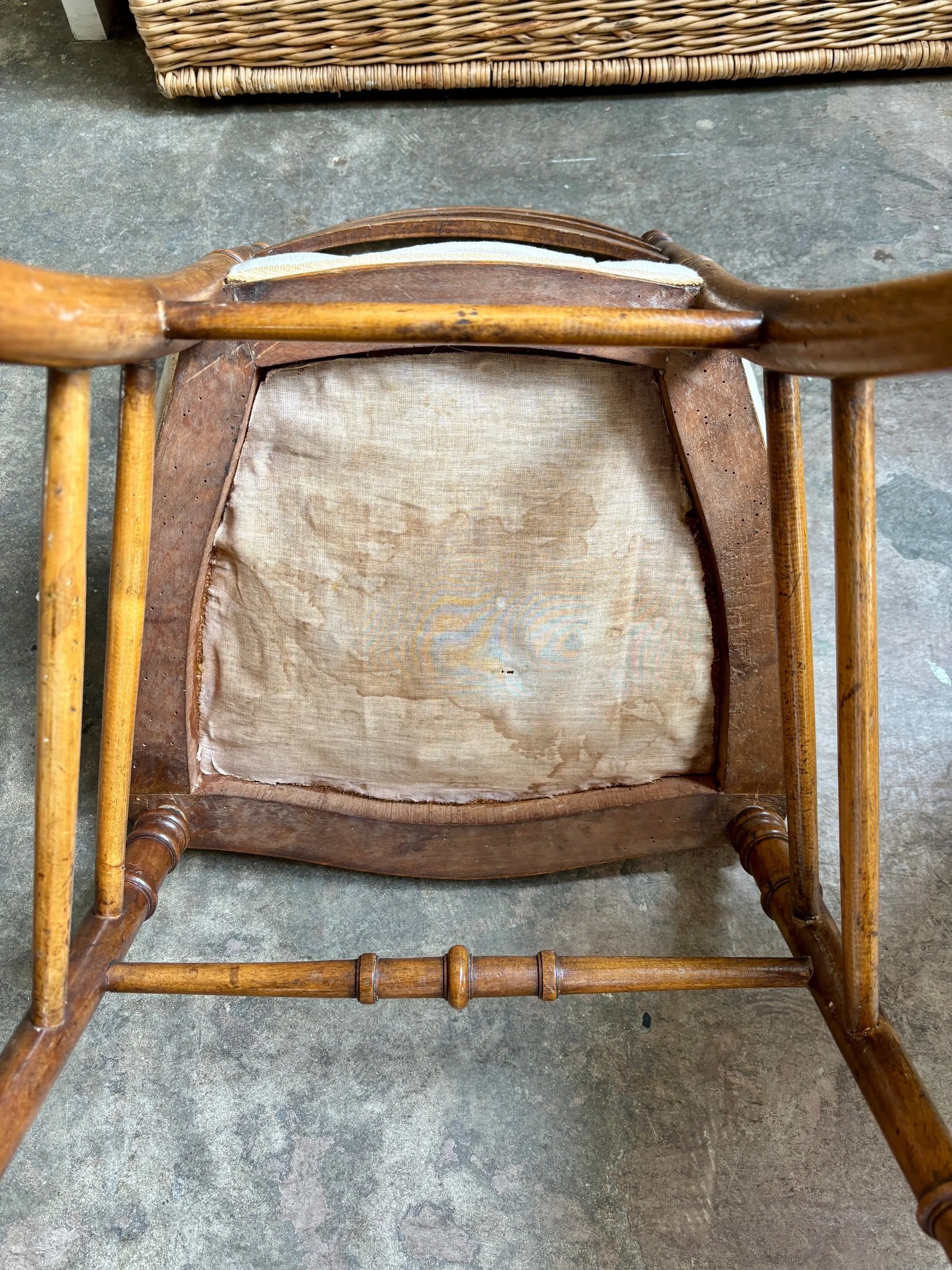 chaise-napoleon-iii-bois-fonce-coton-beige-assise-vintage-axs-design-paris-france