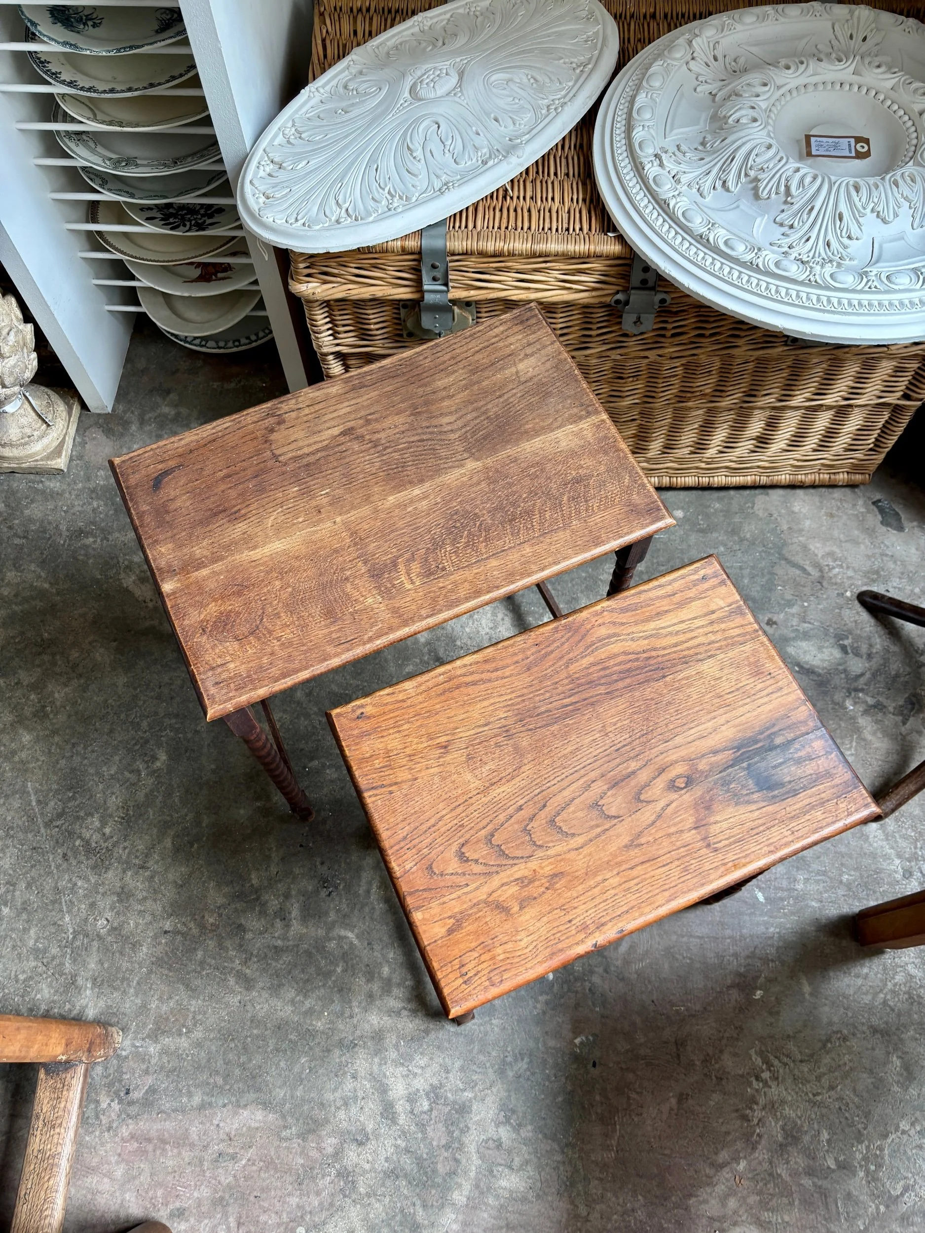 2-tables-gigognes-appoint-bois-chene-mobilier-vintage-axs-design-paris-france