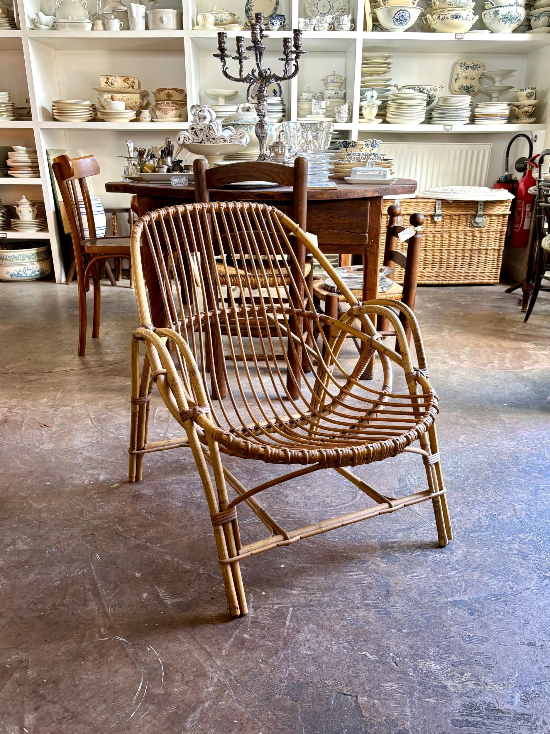 Fauteuil en rotin années, 1960 n°1