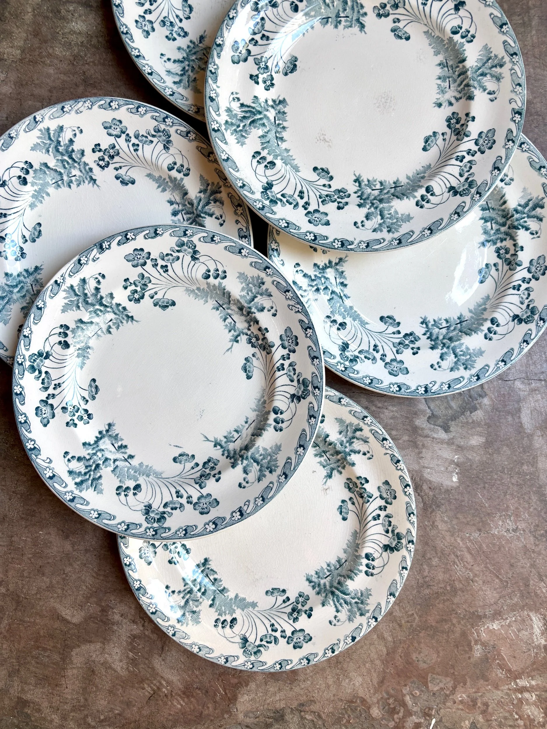 assiettes-plates-longwy-chartres-terre-fer-bleu-vaisselle-vintage-axs-design-paris-france