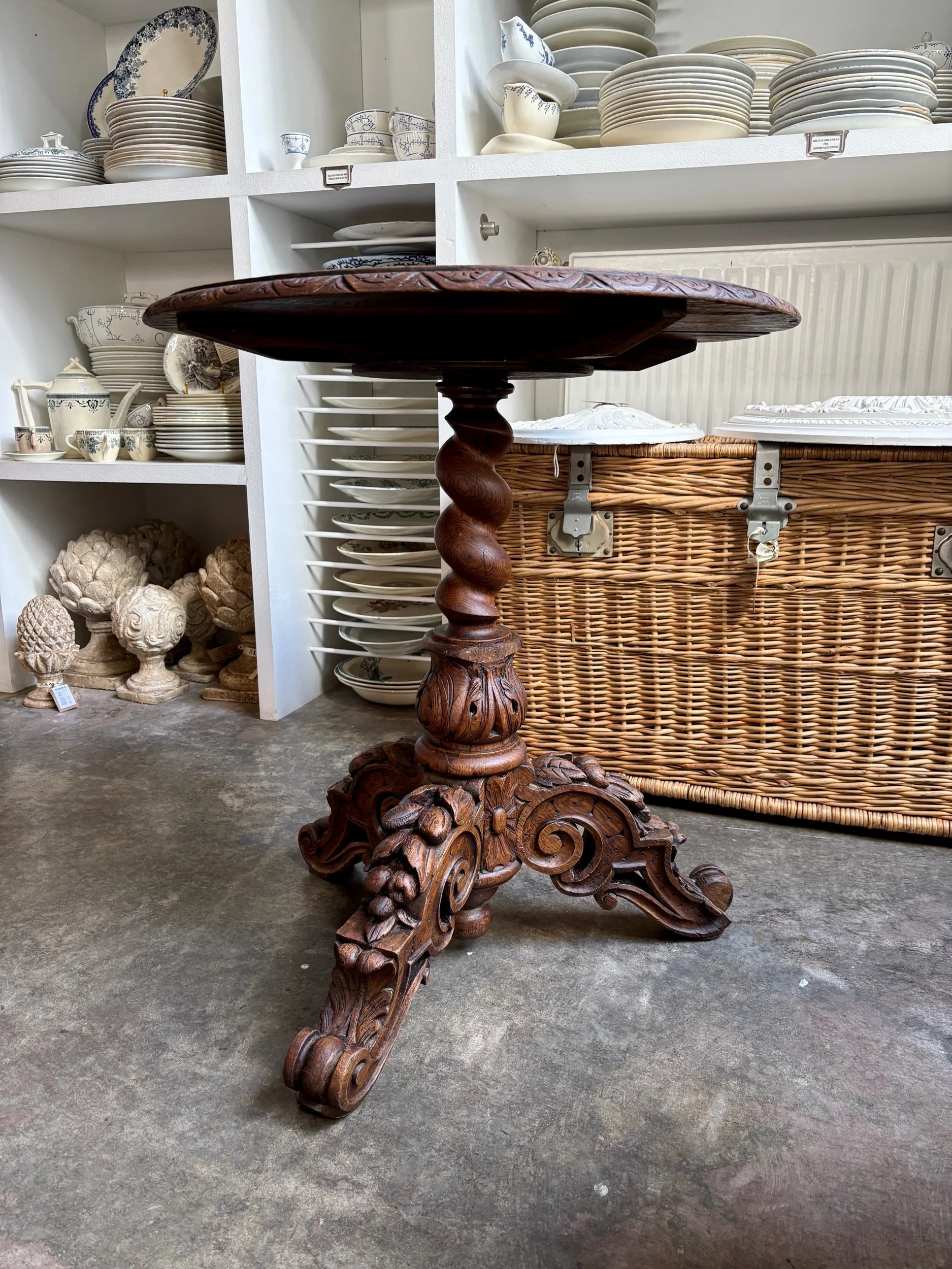table-appoint-gueridon-bois-fonce-meuble-vintage-axs-design-paris-france