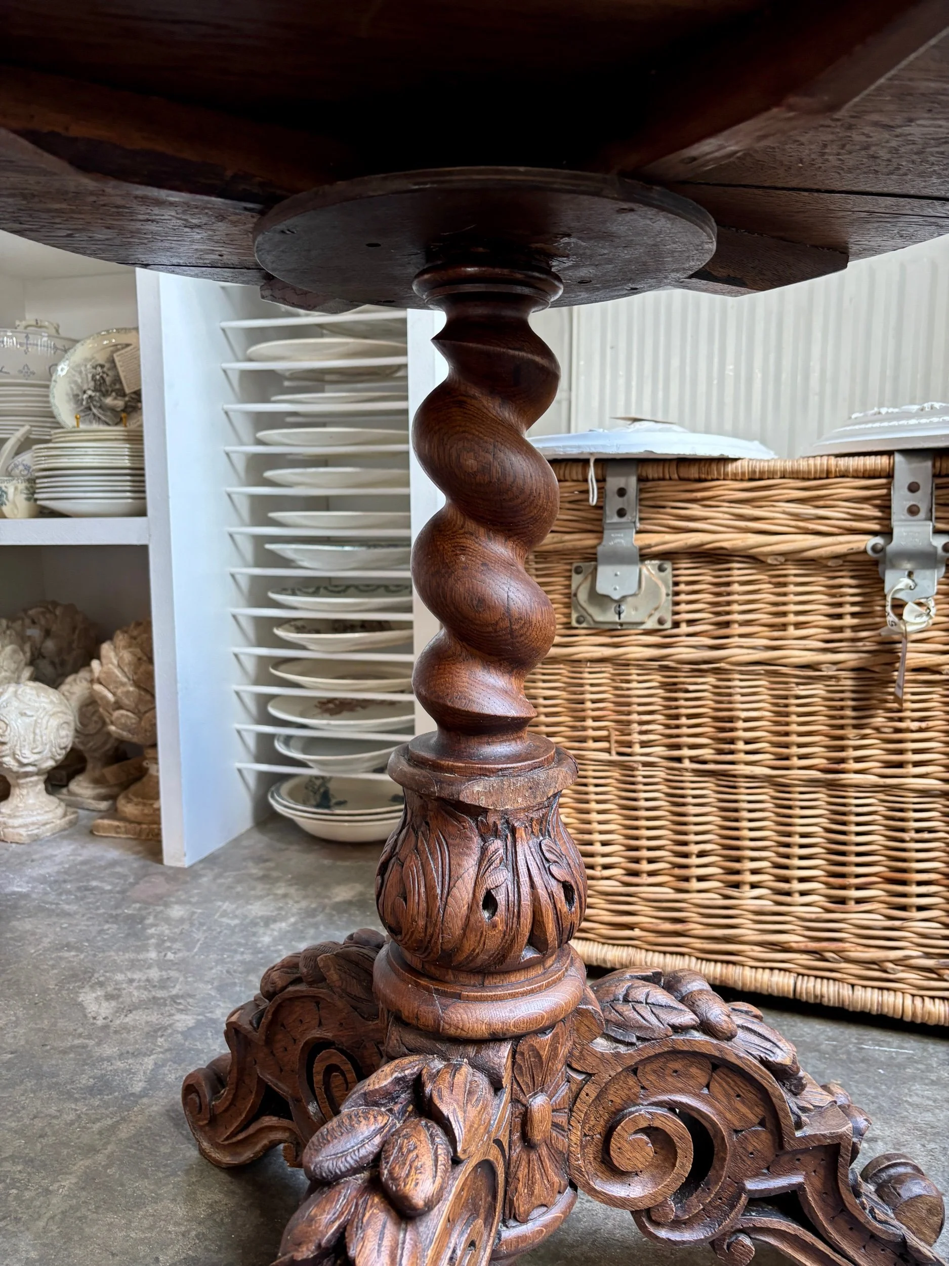 table-appoint-gueridon-bois-fonce-meuble-vintage-axs-design-paris-france