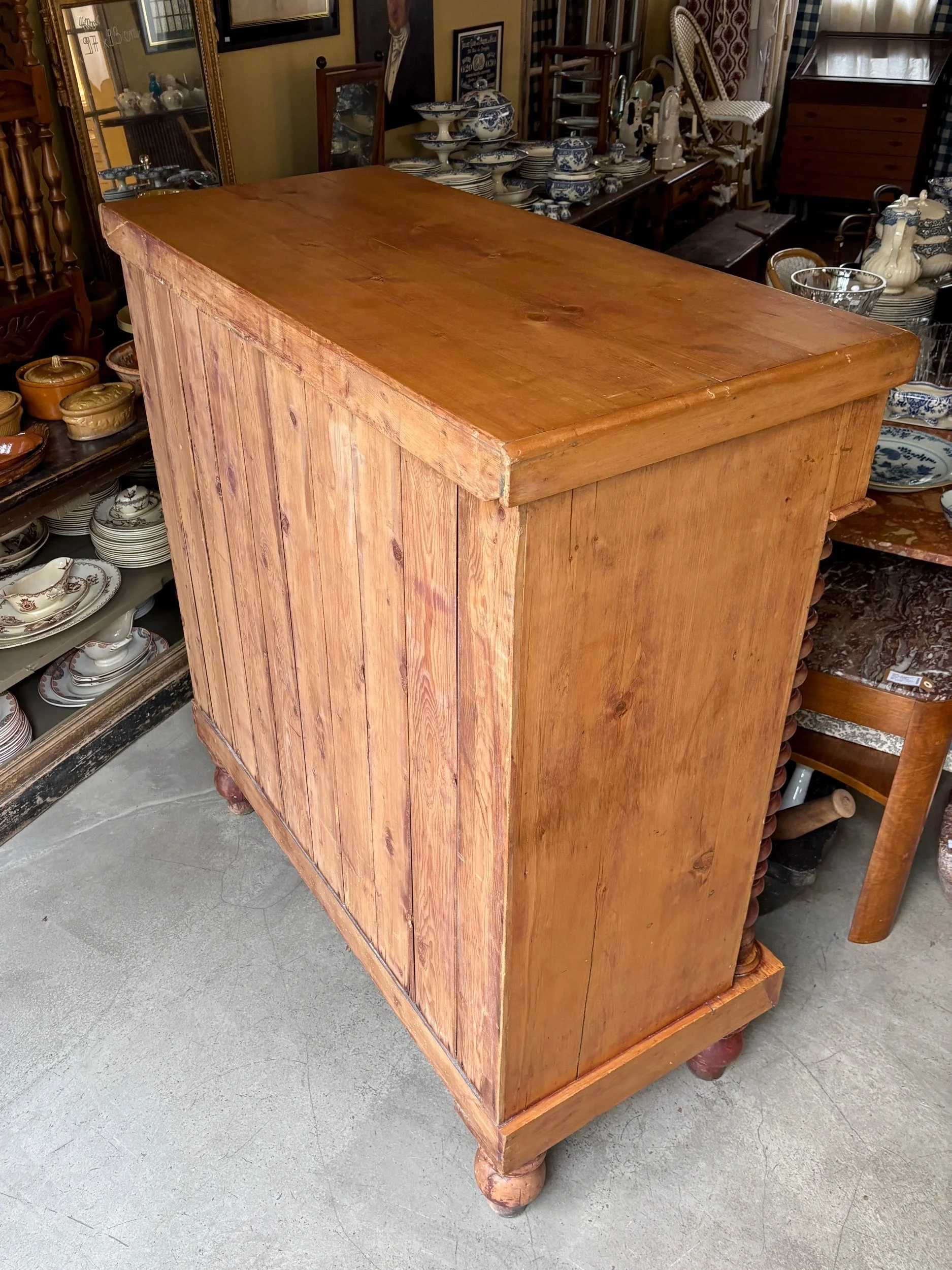 meuble-appui-commode-6-tiroirs-pitchpin-bois-tourne-mobilier-classique-vintage-axs-design-paris-france