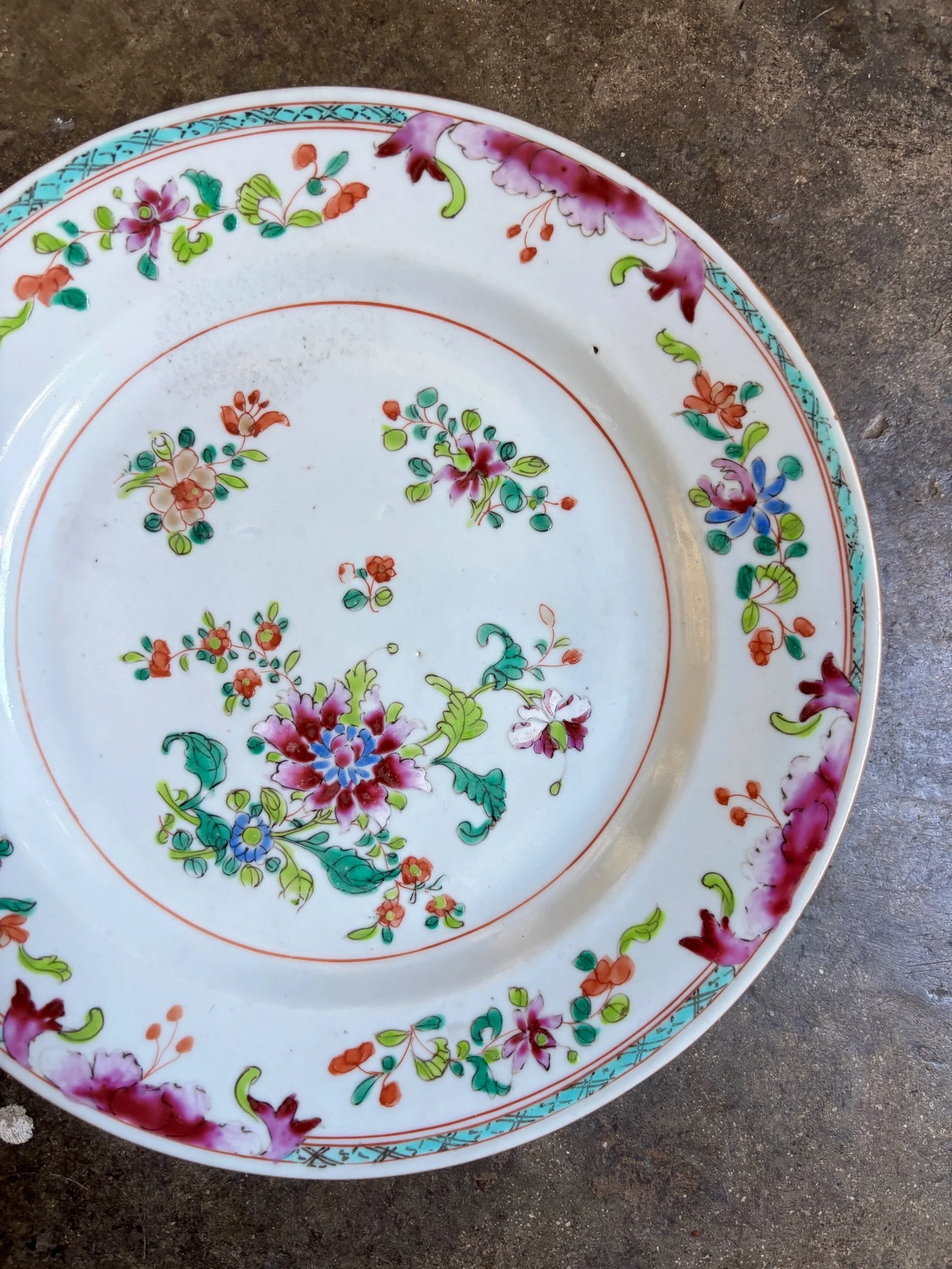 assiette-platecompagnie-indes-10-porcelaine-fleurs-vintage-vaisselle-axs-design-paris-france