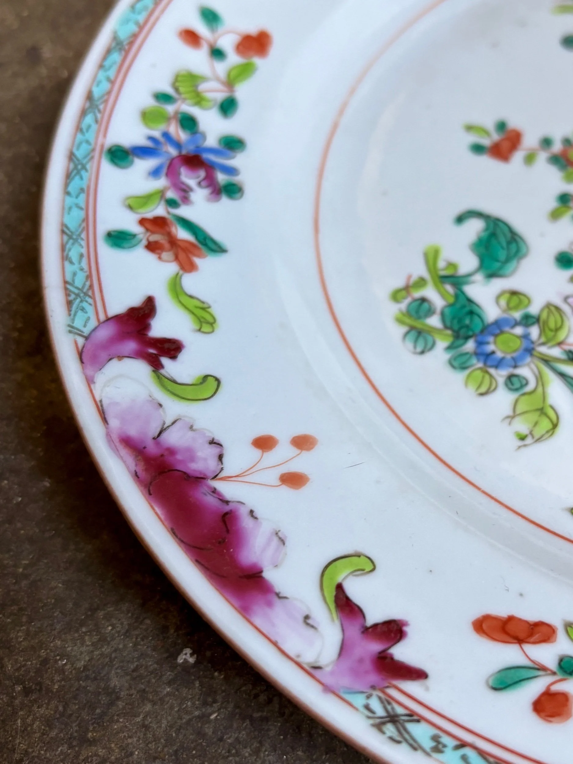 assiette-platecompagnie-indes-10-porcelaine-fleurs-vintage-vaisselle-axs-design-paris-france