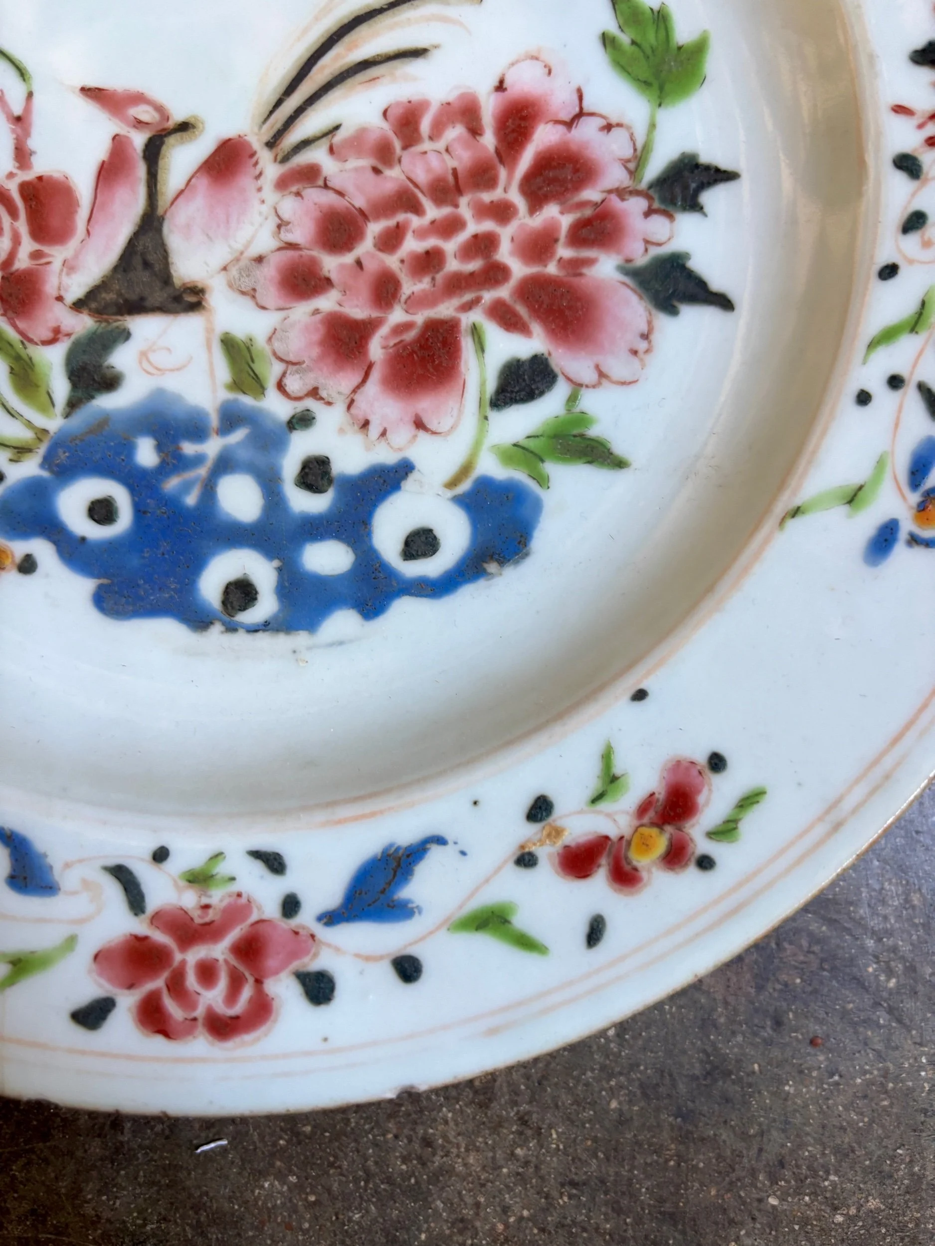 assiette-creuse-compagnie-indes-fleurs-porcelaibe-vaisselle-vintage-axs-design-paris-france