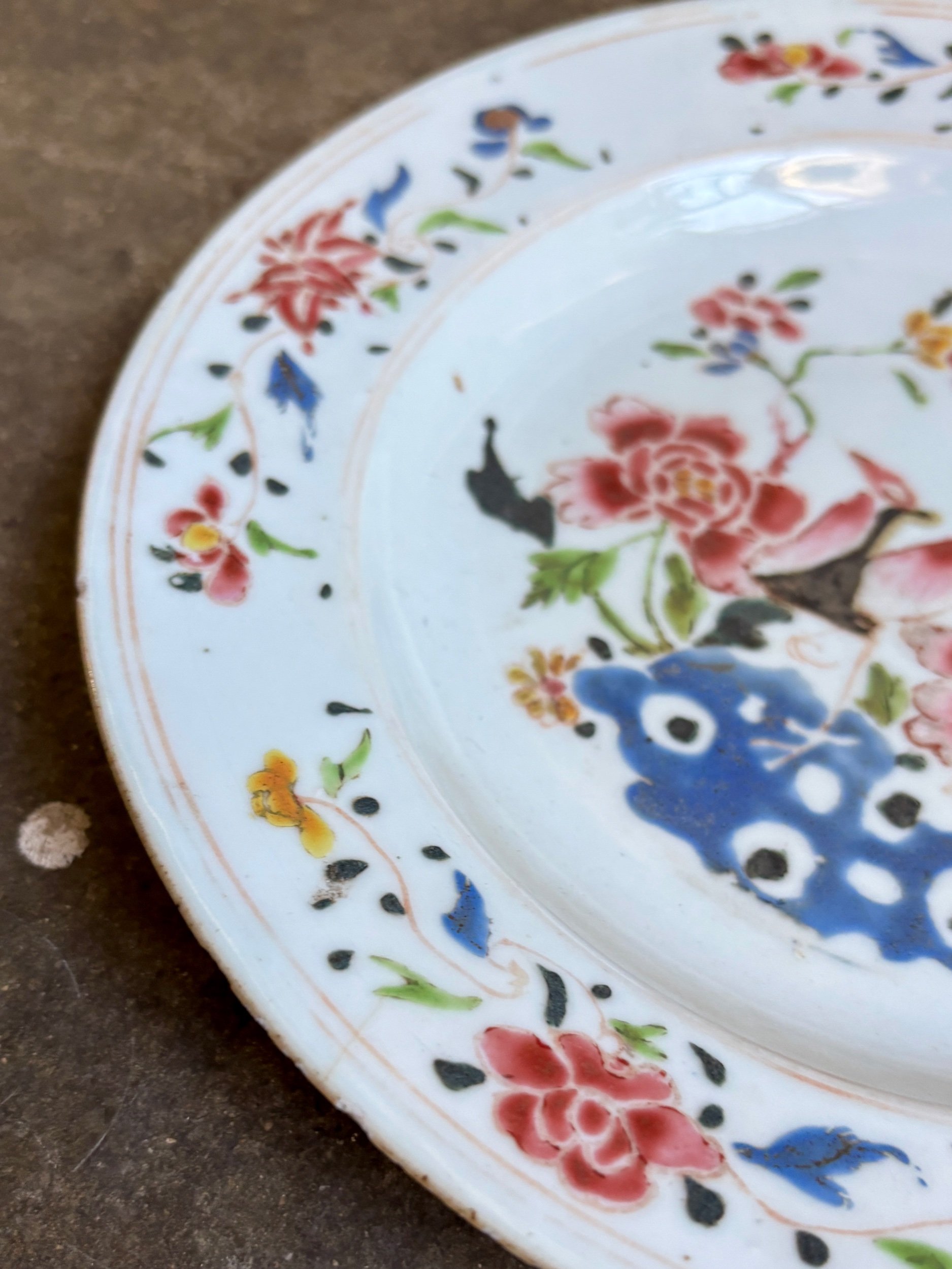 assiette-creuse-compagnie-indes-fleurs-porcelaibe-vaisselle-vintage-axs-design-paris-france