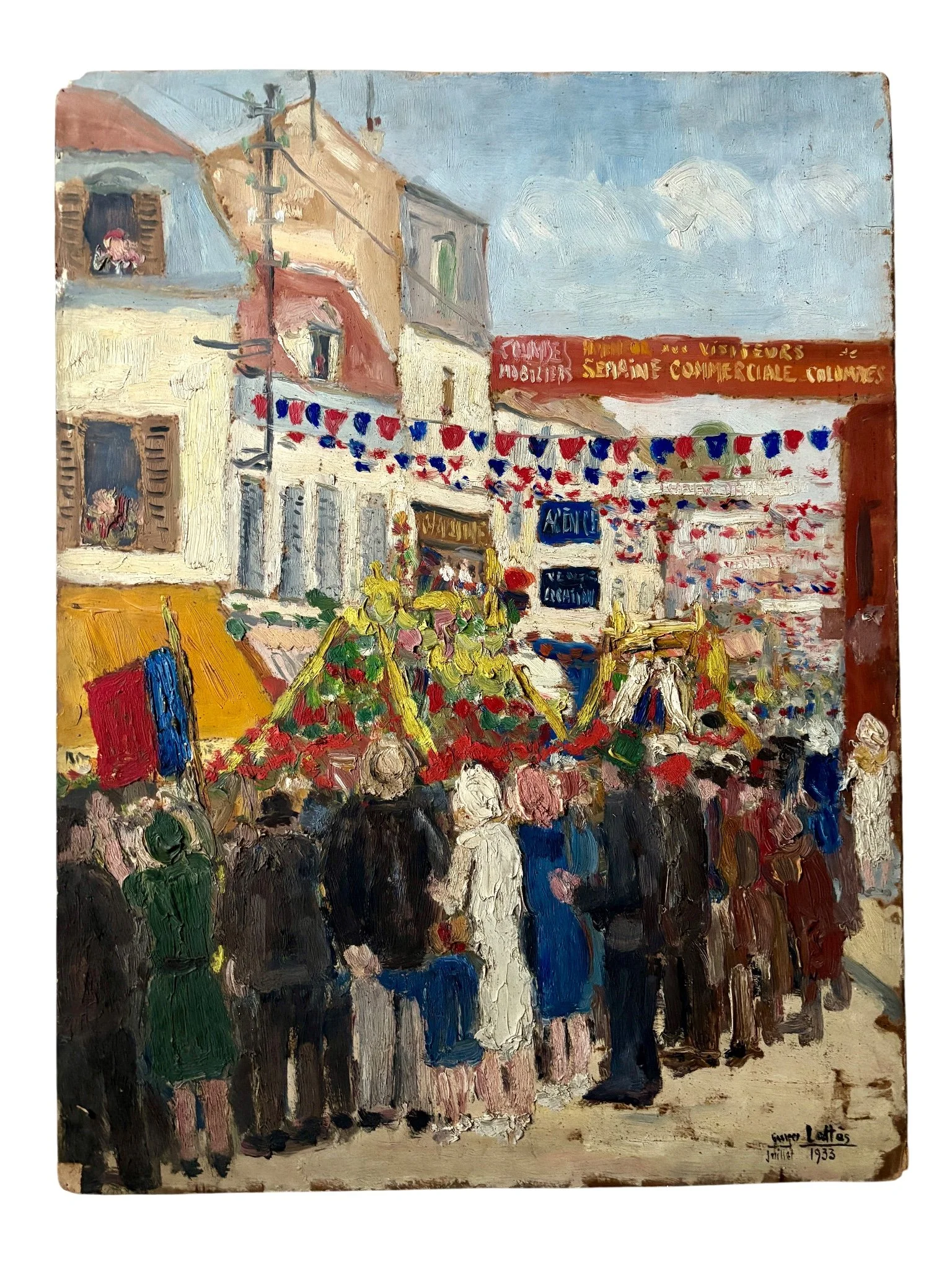 Peinture à l’huile sur papier contre-collé sur carton Georges Lattès n°125 ☐ 61 x 46 cm - 1933