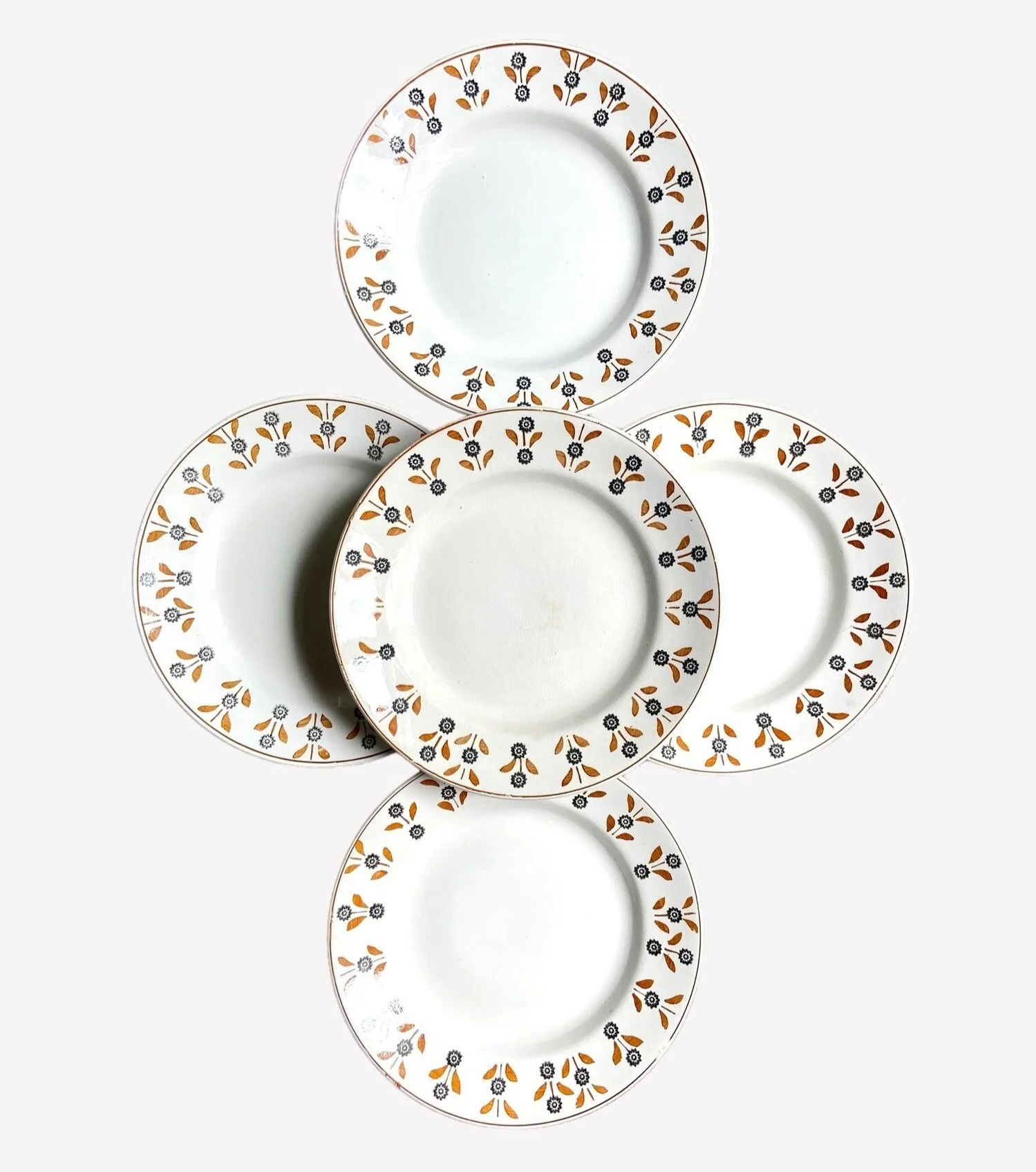 assiettes-plates-faience-saint-amand-hamage-vintage-axs-design-paris-france