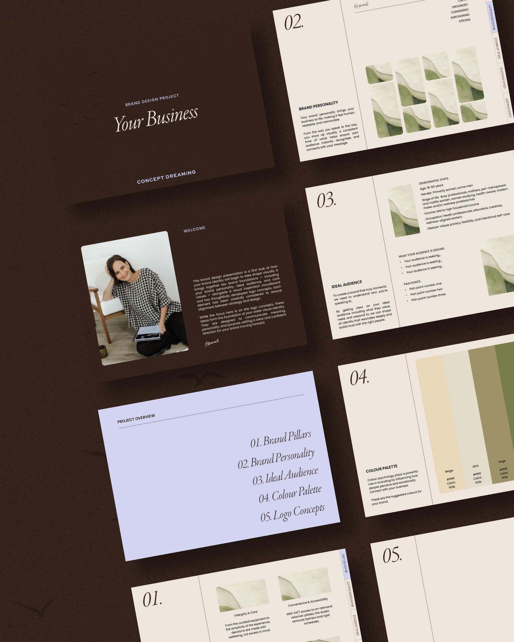 A sneak peek inside the brand design process 👀 If you&rsquo;ve ever wondered what it&rsquo;s like to go through a brand design project with me, here&rsquo;s a little look behind the scenes! 

This is the first stage of design &mdash; where I present