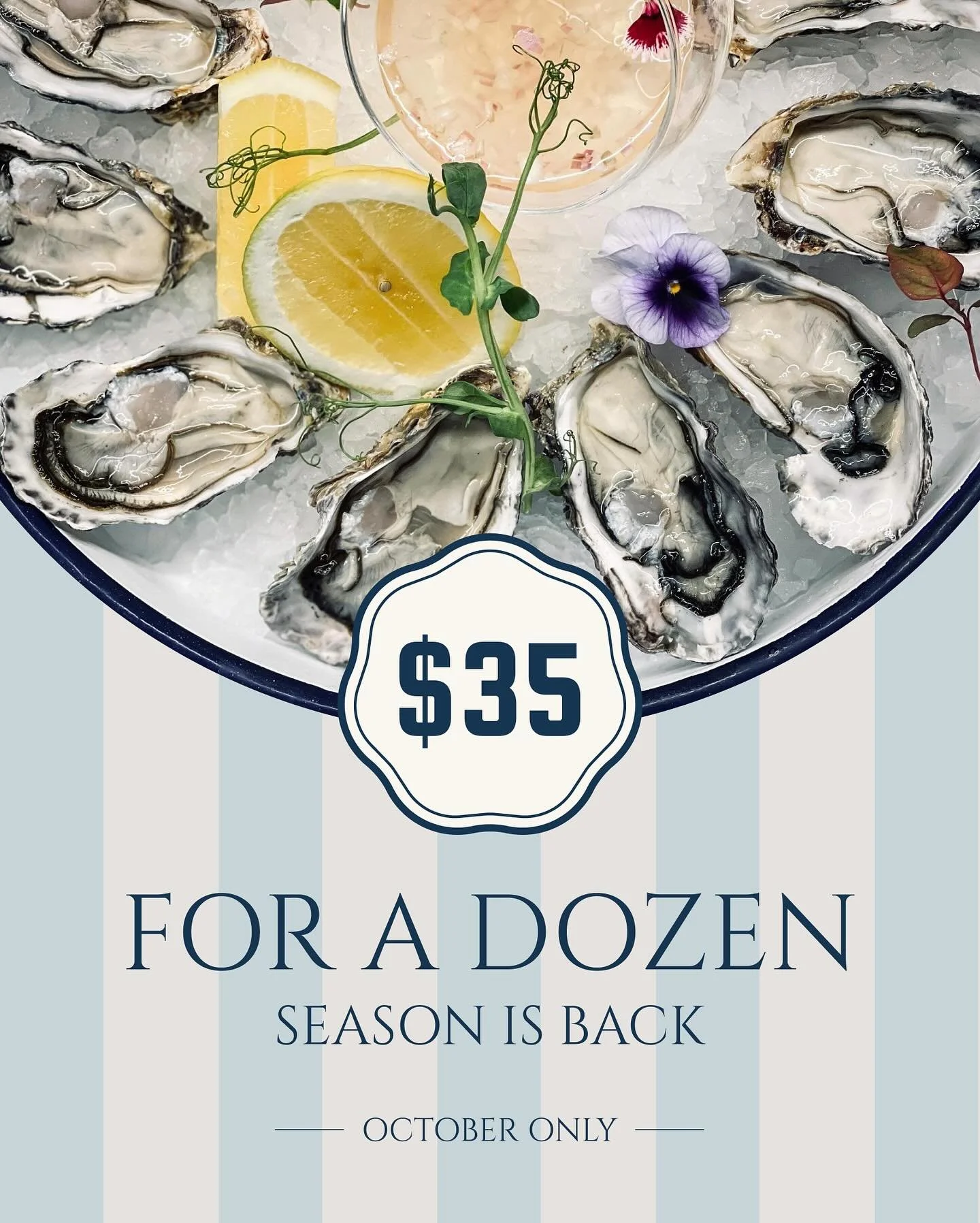 Oyster season has officially returned, and we couldn&rsquo;t be more excited! The sun is out, the weather is finally playing along, and it&rsquo;s the perfect time to gather with friends, raise a glass, and enjoy the freshest flavors of the season.

