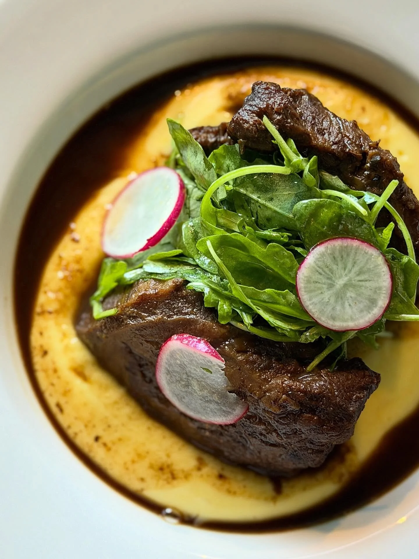 MISO BRAISED BEEF CHEEK

Slow-cooked. Fall-apart tender. Rich miso glaze.
Creamy potato. Fresh rocket. Pure comfort. This isn&rsquo;t just dinner, it&rsquo;s slow-cooked happiness on a plate.

If you&rsquo;re going to cheap out on anything&hellip; do