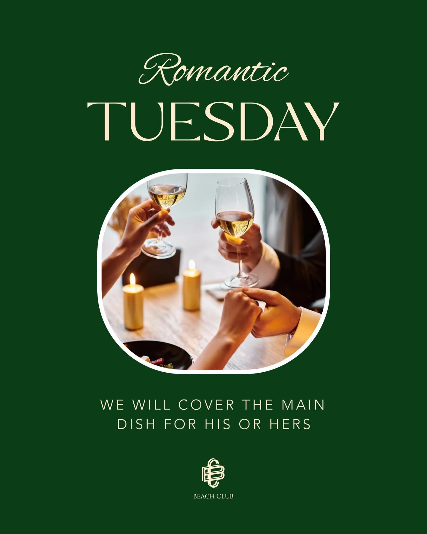 With the change of season, our trading hours have been thoughtfully updated to offer a more relaxed and refined experience at the Club.

This April, every Tuesday at @beachclub_orakei, enjoy Romantic Tuesday where we&rsquo;ll take care of your date&r