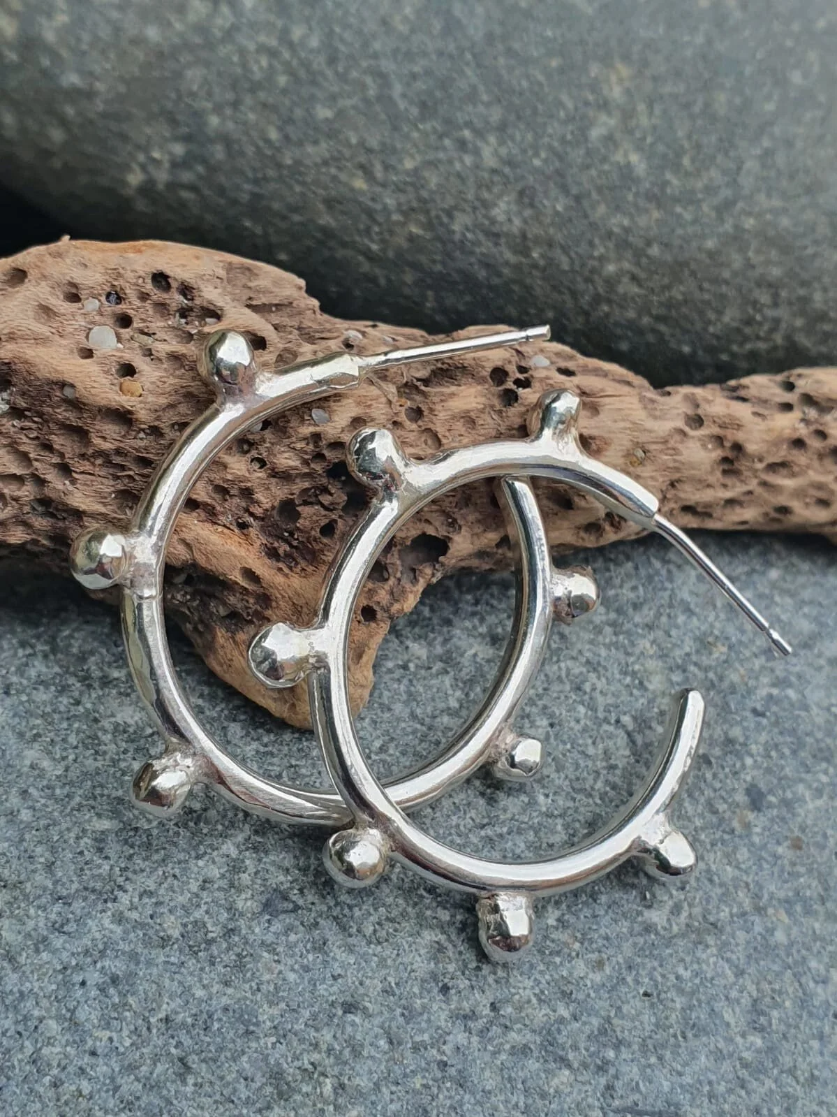 Tiny Seed Hoop Earrings