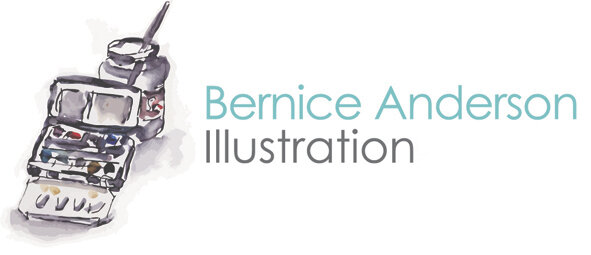 Bernice Anderson watercolour Illustrations of birds, and Wildlife