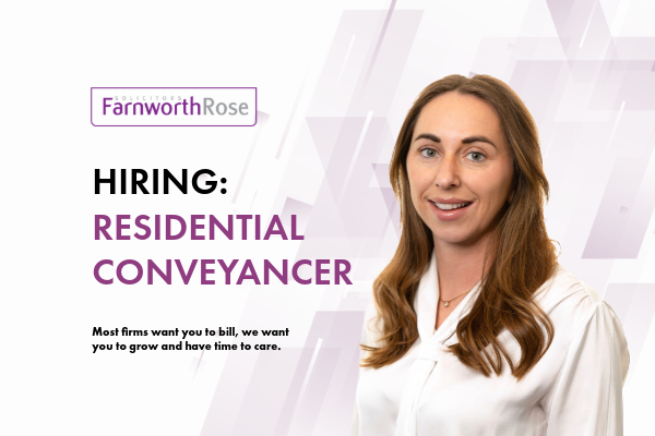 Residential Conveyancer who cares for their clients? We’re hiring another one of those
