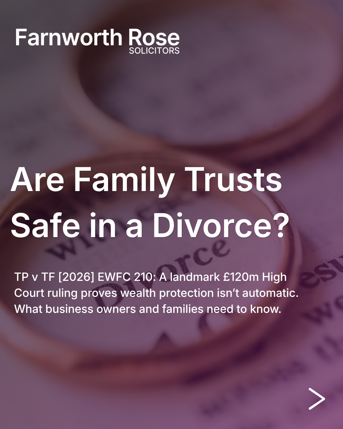 Can Family Trusts Assets Count as a Spouse’s Resources on Divorce?