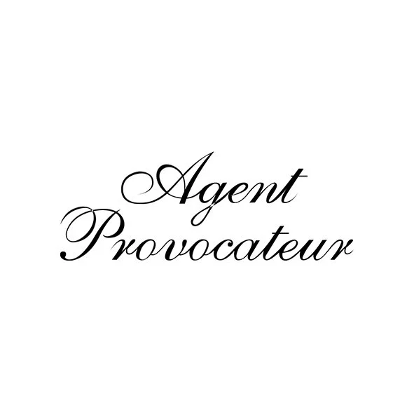 The words 'Agent Provocateur' written in elegant black script on a white background.