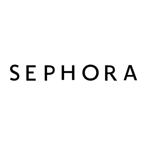 Sephora logo in black text on a white background.
