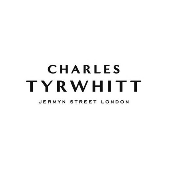 Logo for Charles Tyrwhitt, a clothing brand on Jermyn Street in London.