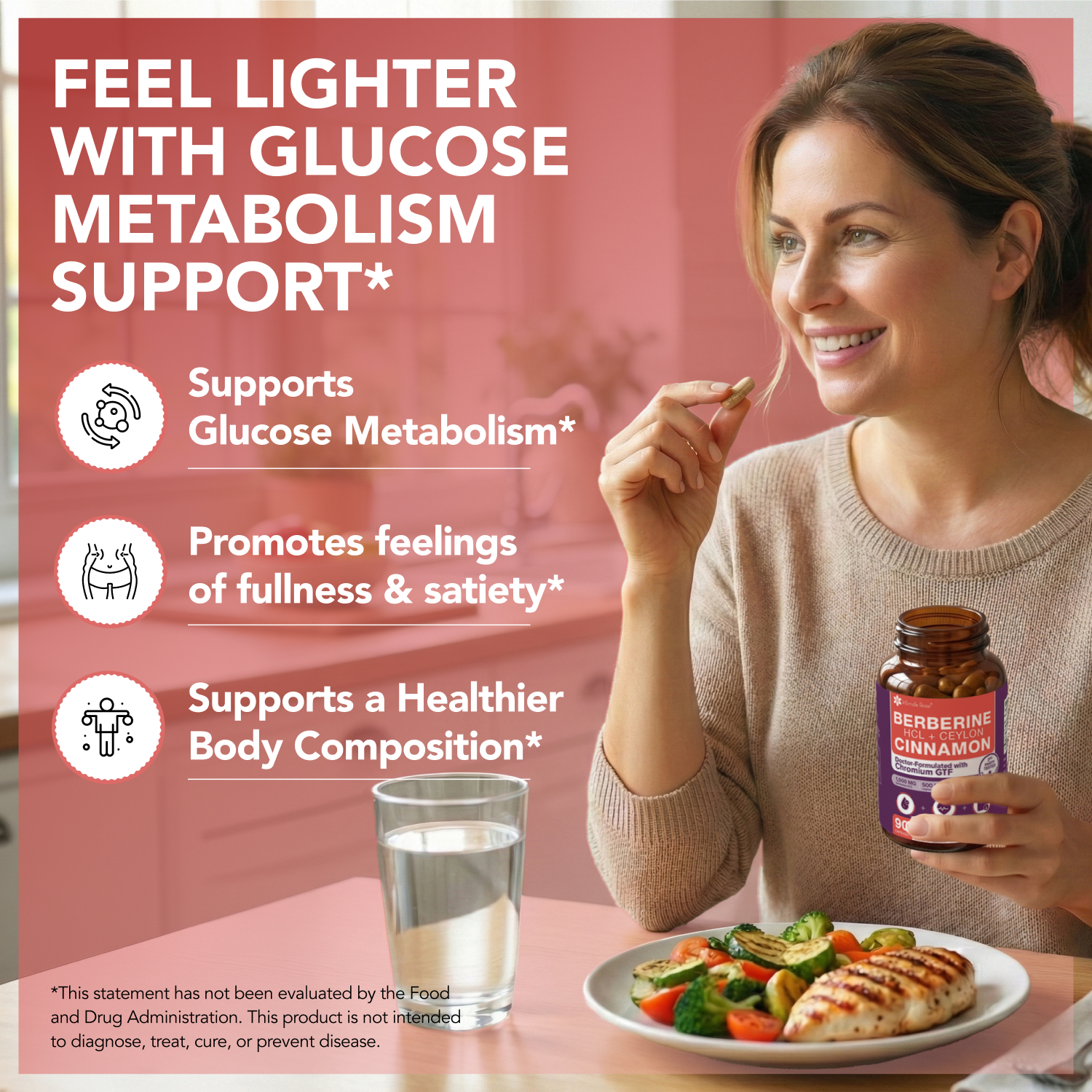 blood sugar, weight loss, Berberine HCL, Ceylon Cinnamon, Chromium, Metabolism, hormonal changes, Insulin Sensitivity, energy, vegan