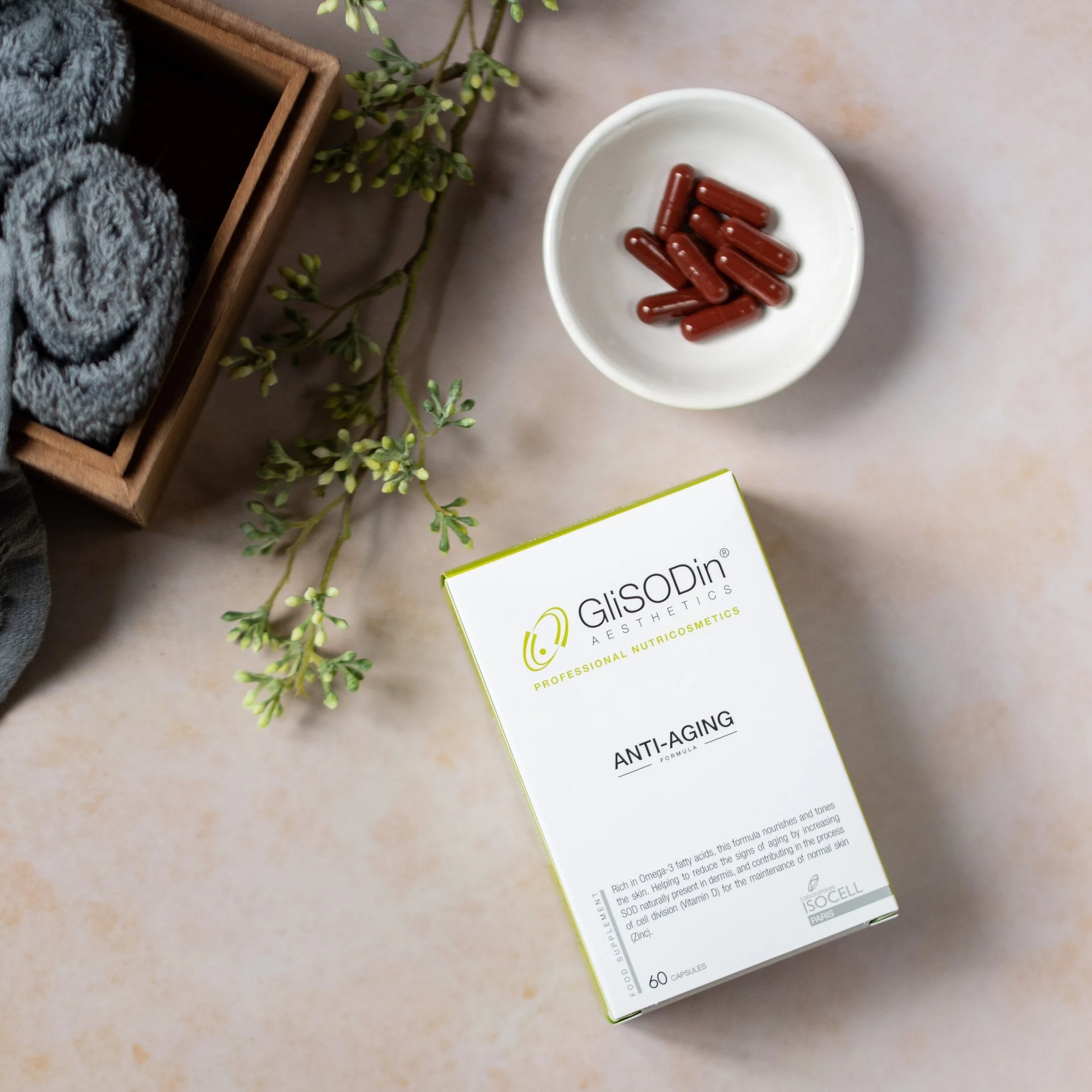 Reduces signs of aging. Reduces fine lines and wrinkles. SOD Enzyme plus Gliadin coating.