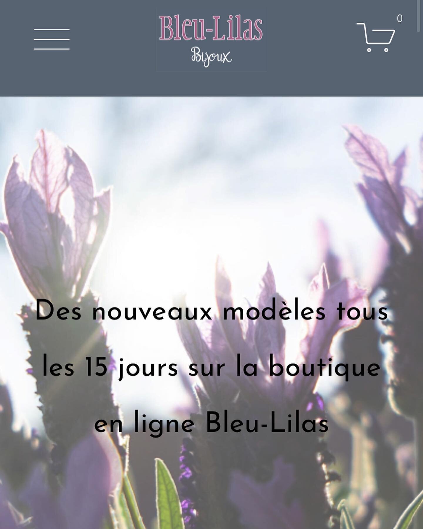 // E-SHOP // 🛍
https://www.boutique-bleulilas.com

Nous sommes heuseuses de vous annoncer le lancement de notre boutique en ligne 🎊 
Simple d'utilisation, règlement par carte bancaire ou Apple Pay, vos commandes seront préparées et envoyées dan