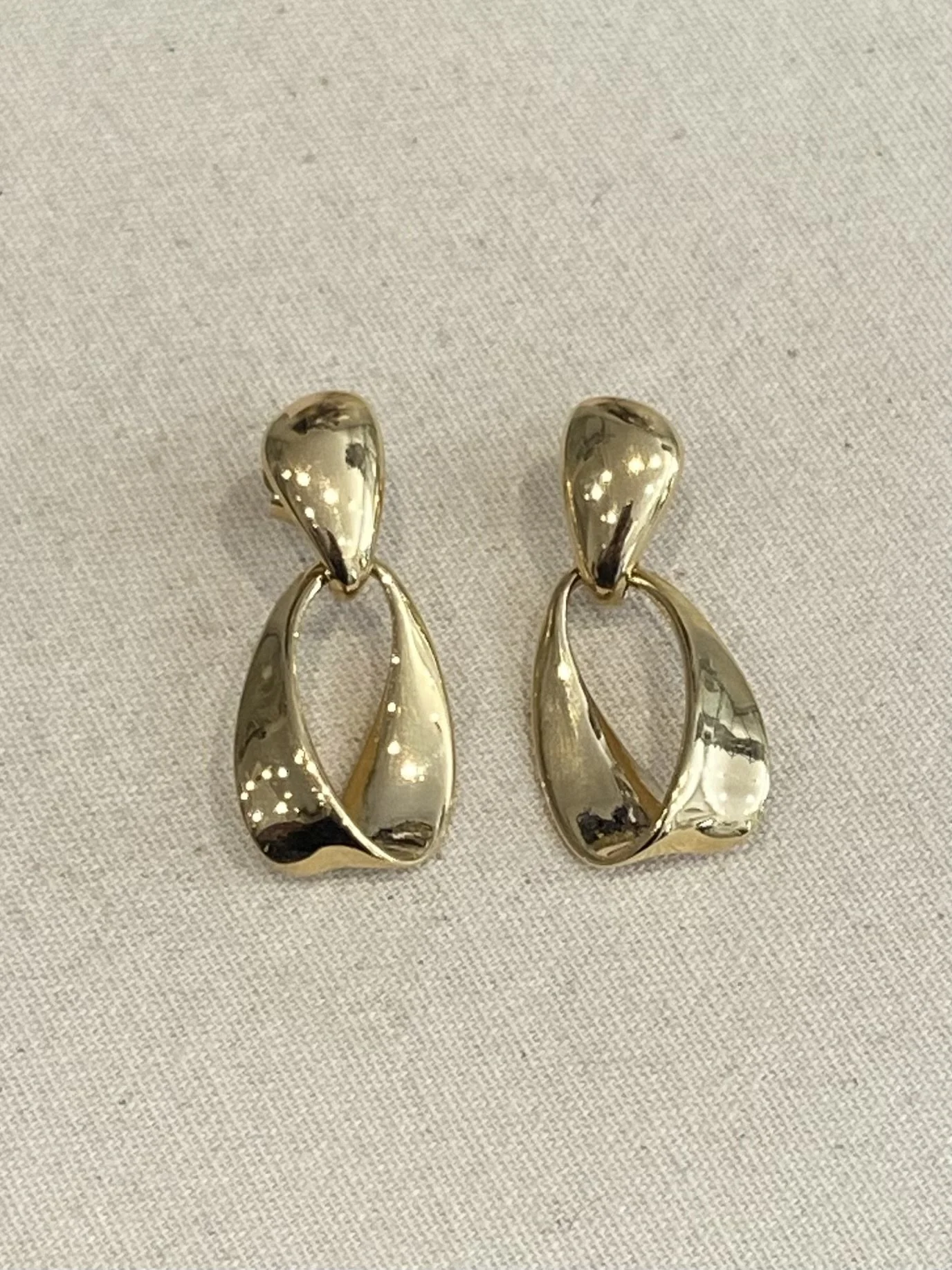 Boucles d'oreilles or et acier