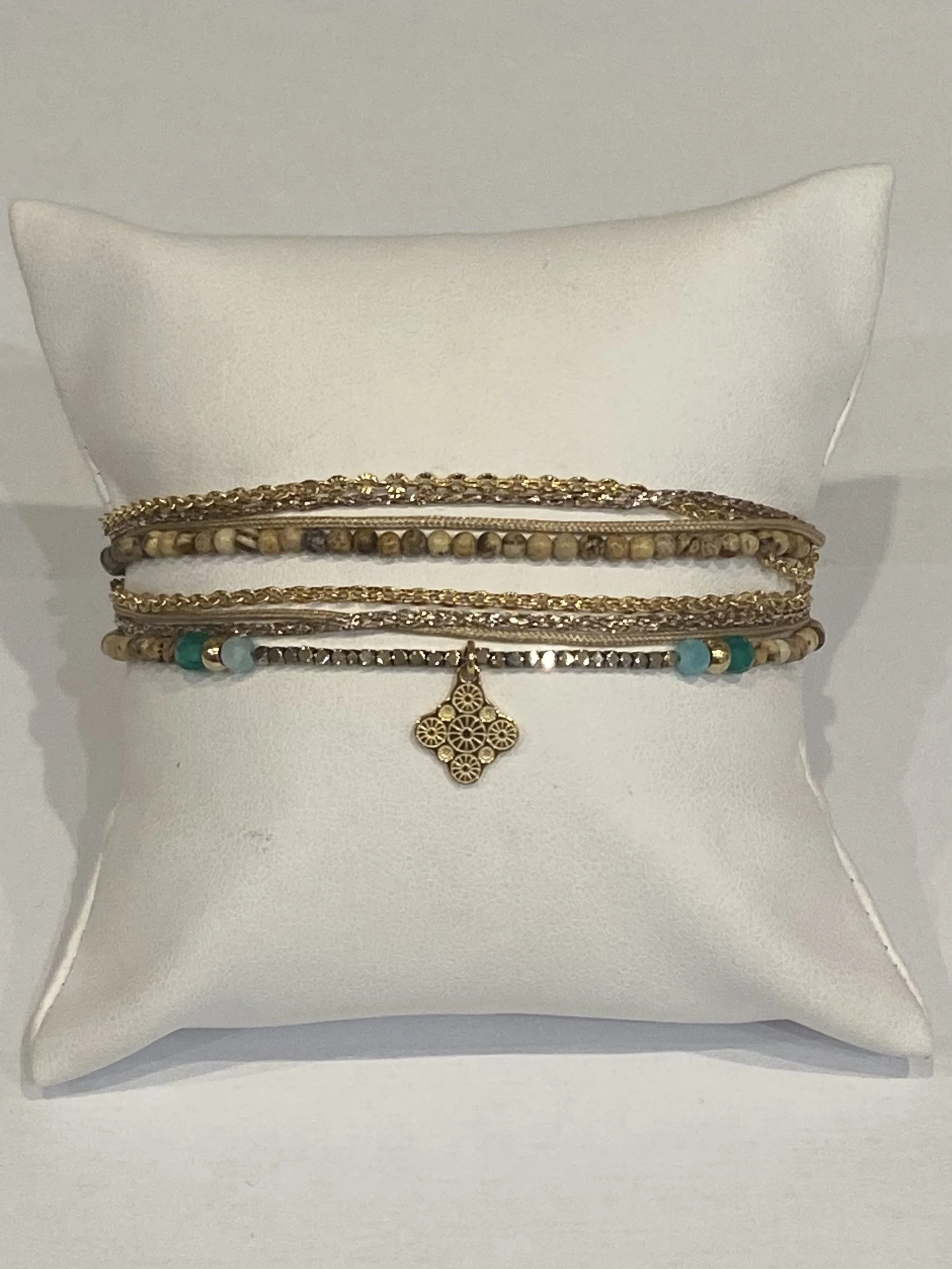 Bracelet multirangs en acier