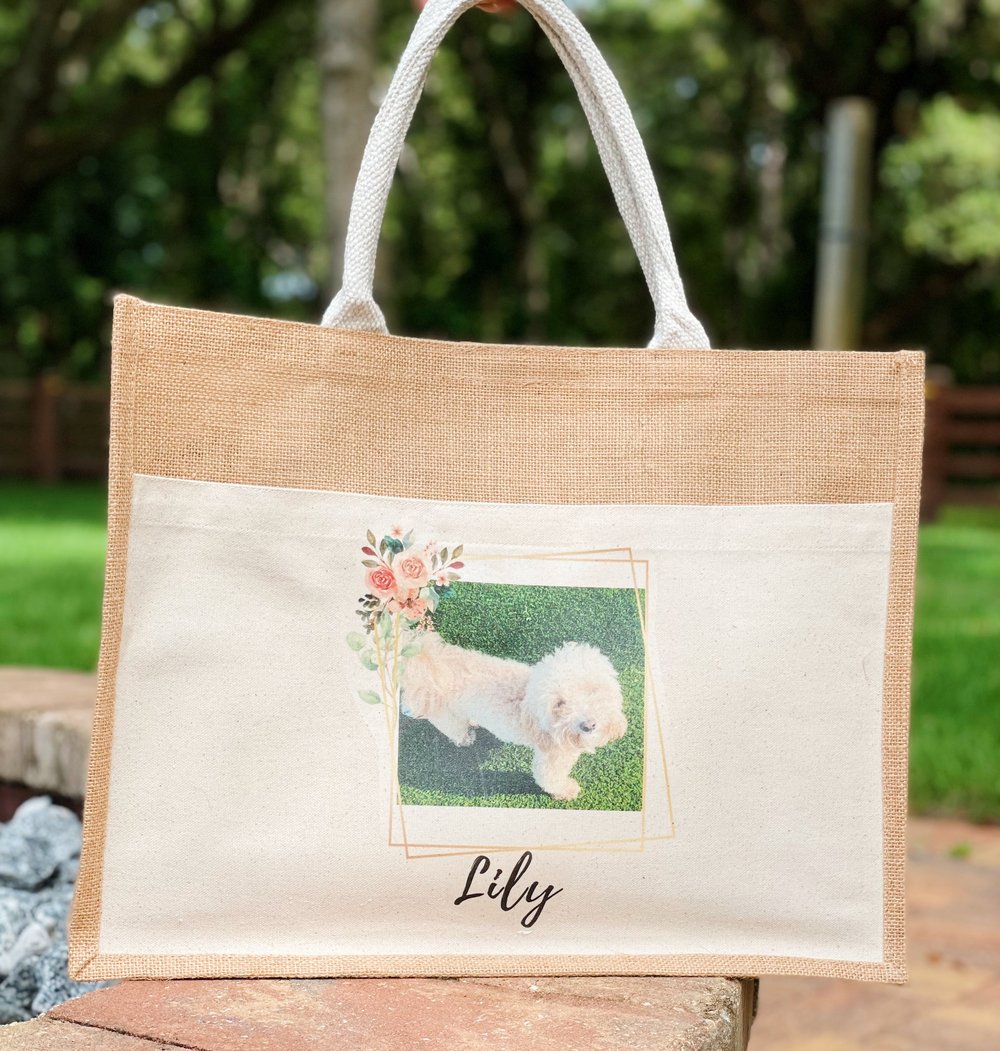 Customized Jute Tote Gift Bag for Dogs — Jazz's Wonderland