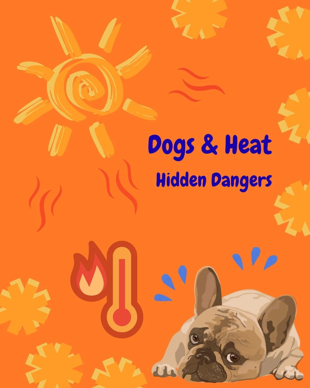 ☀️🐾 Dogs overheat faster than we do &mdash; and it can happen quickly.

Dogs don&rsquo;t sweat like humans. They rely mostly on panting, which becomes less effective in heat and humidity.

🚨 Early signs to watch for:
&bull; Excessive panting
&bull;