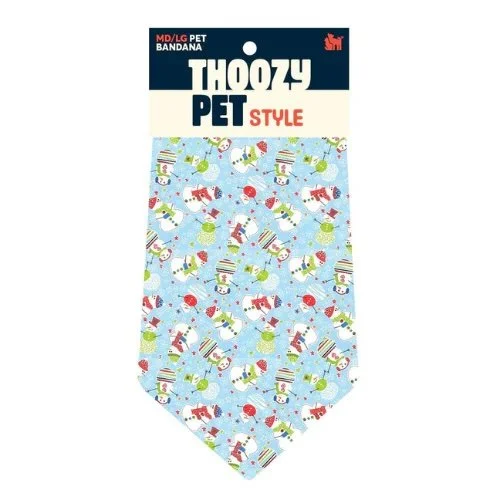 Festive Holiday Dog Bandana (Snowman Print)