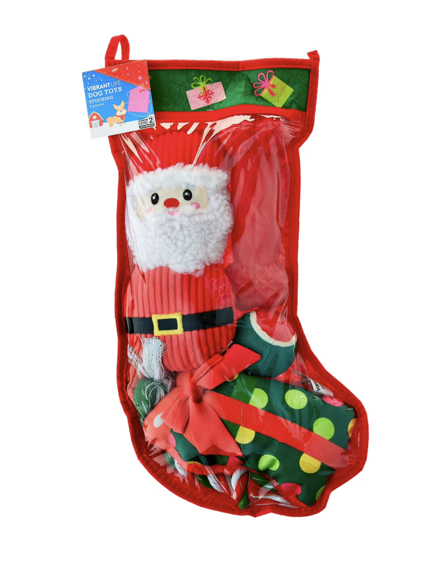 Holiday Dog Toy Stocking Set
