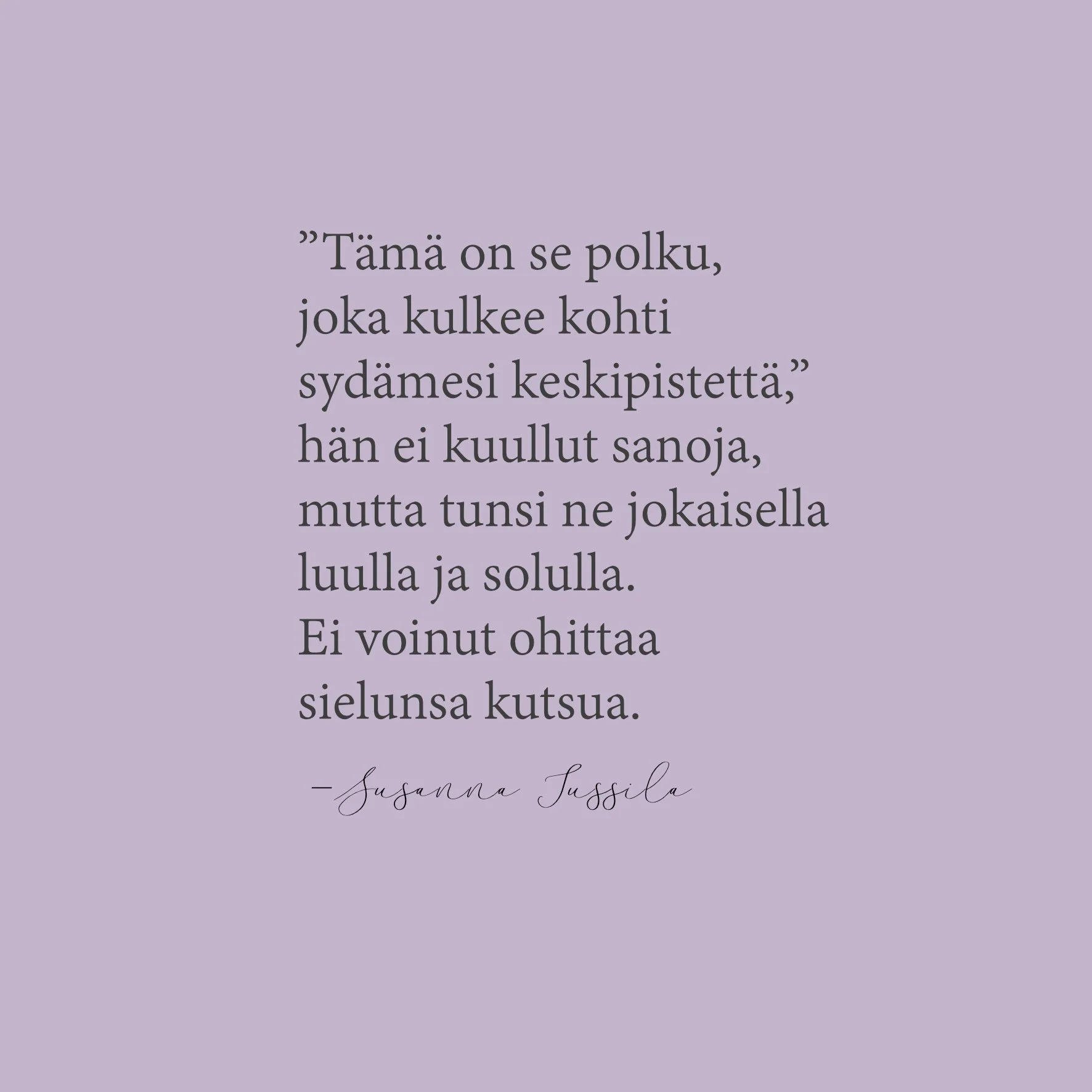 Kohti sydämesi keskipistettä