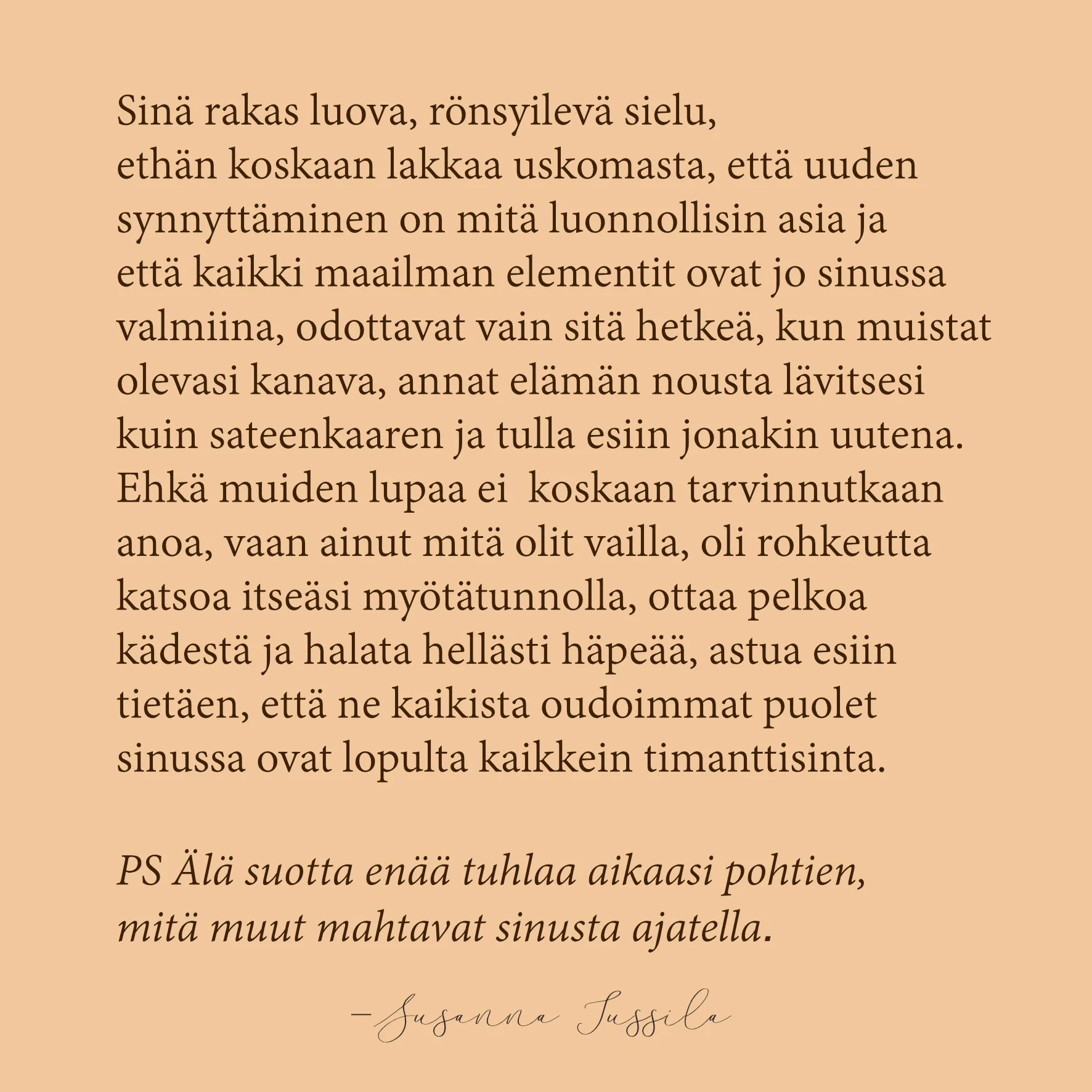 Rakas luova sielu