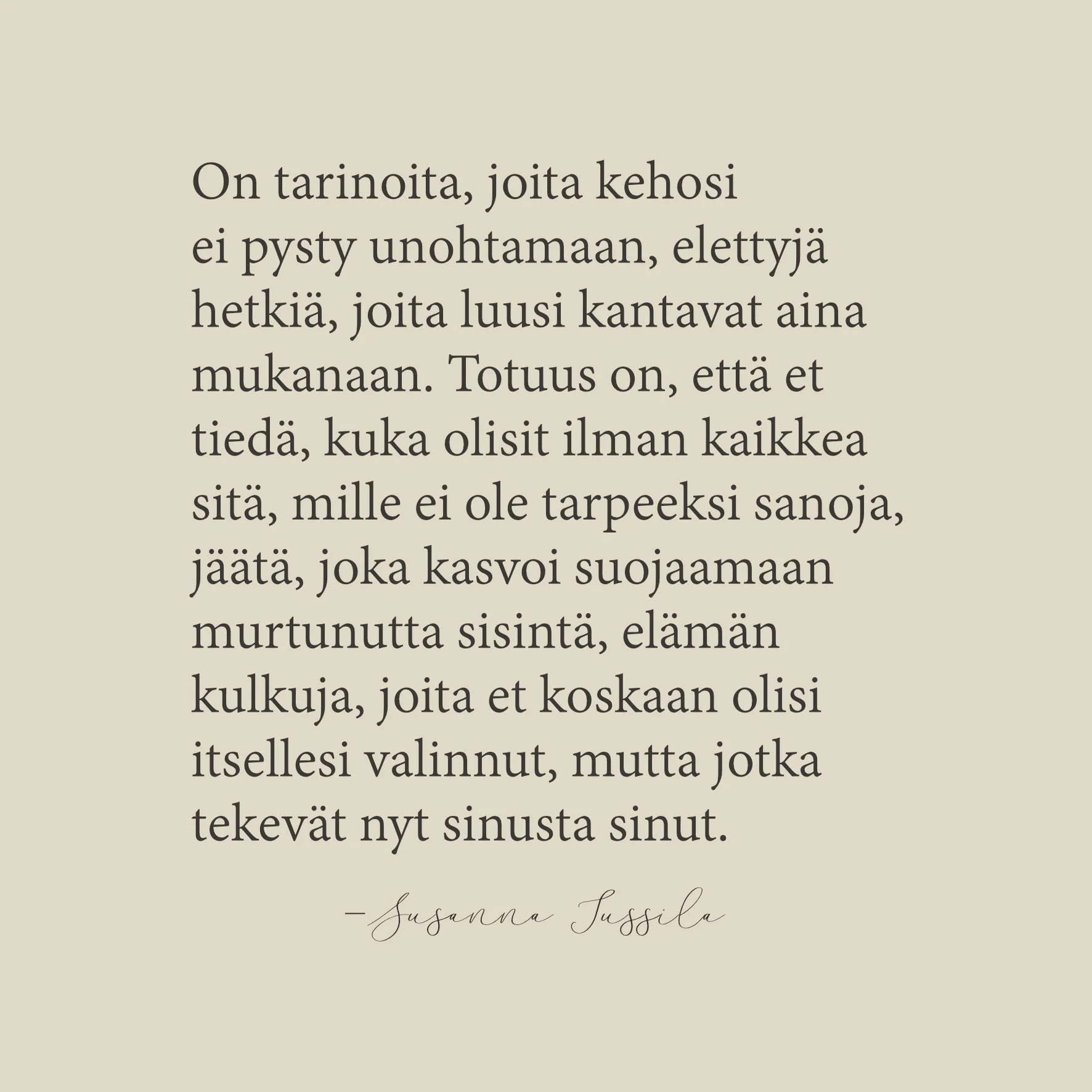 Kaikki se, mille ei ole tarpeeksi sanoja