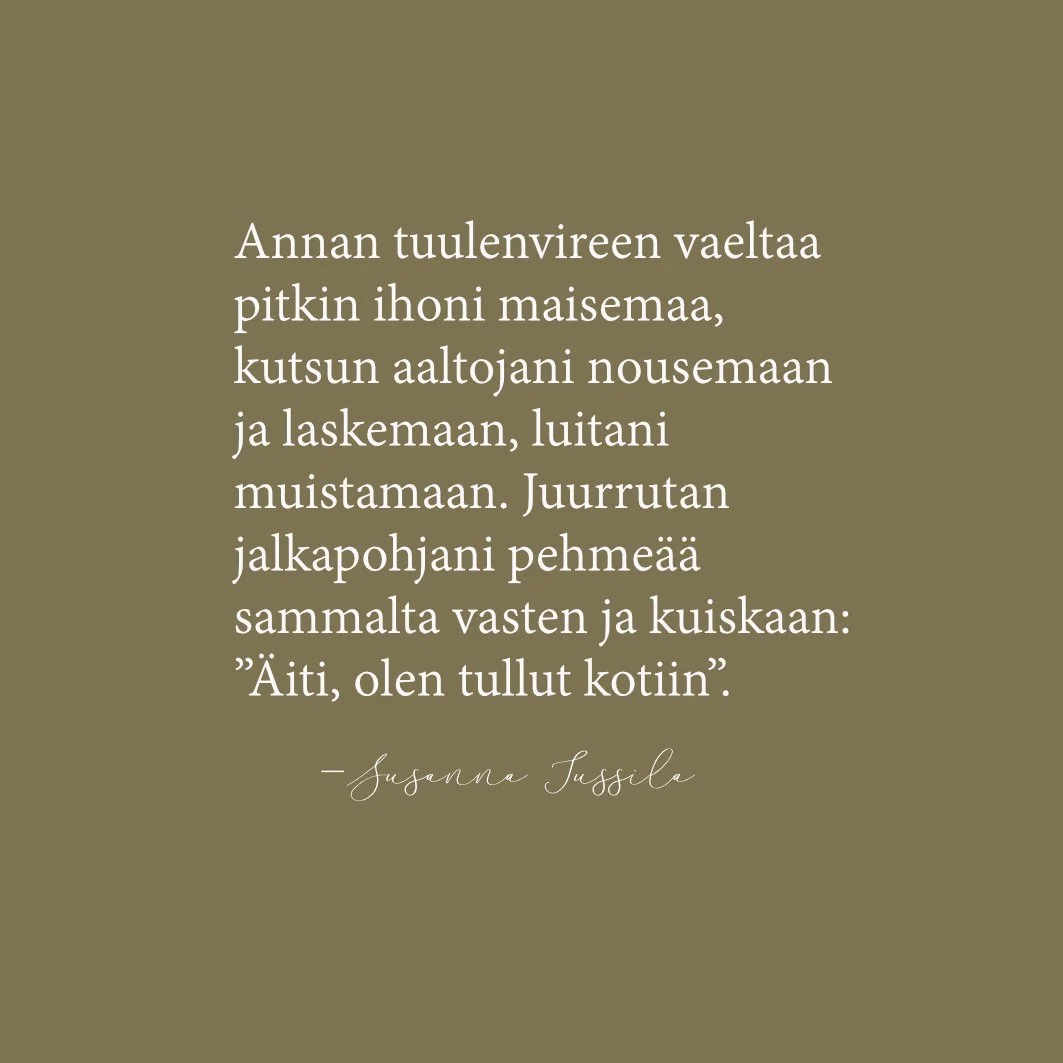 Äiti, olen tullut kotiin