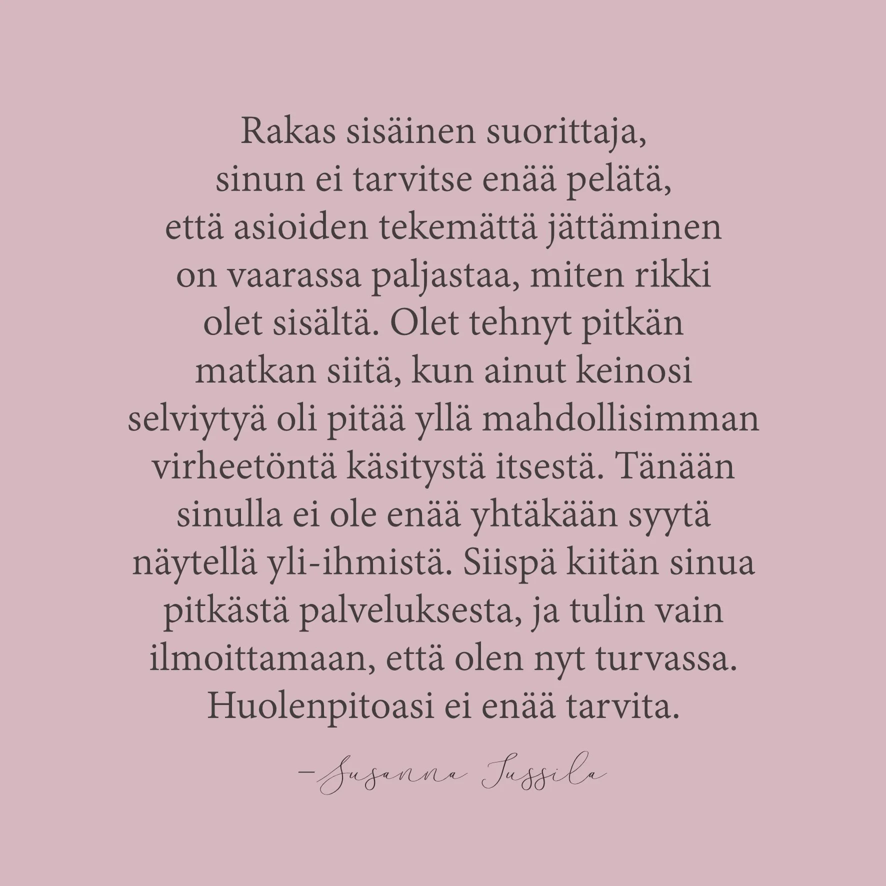 Rakas sisäinen suorittaja