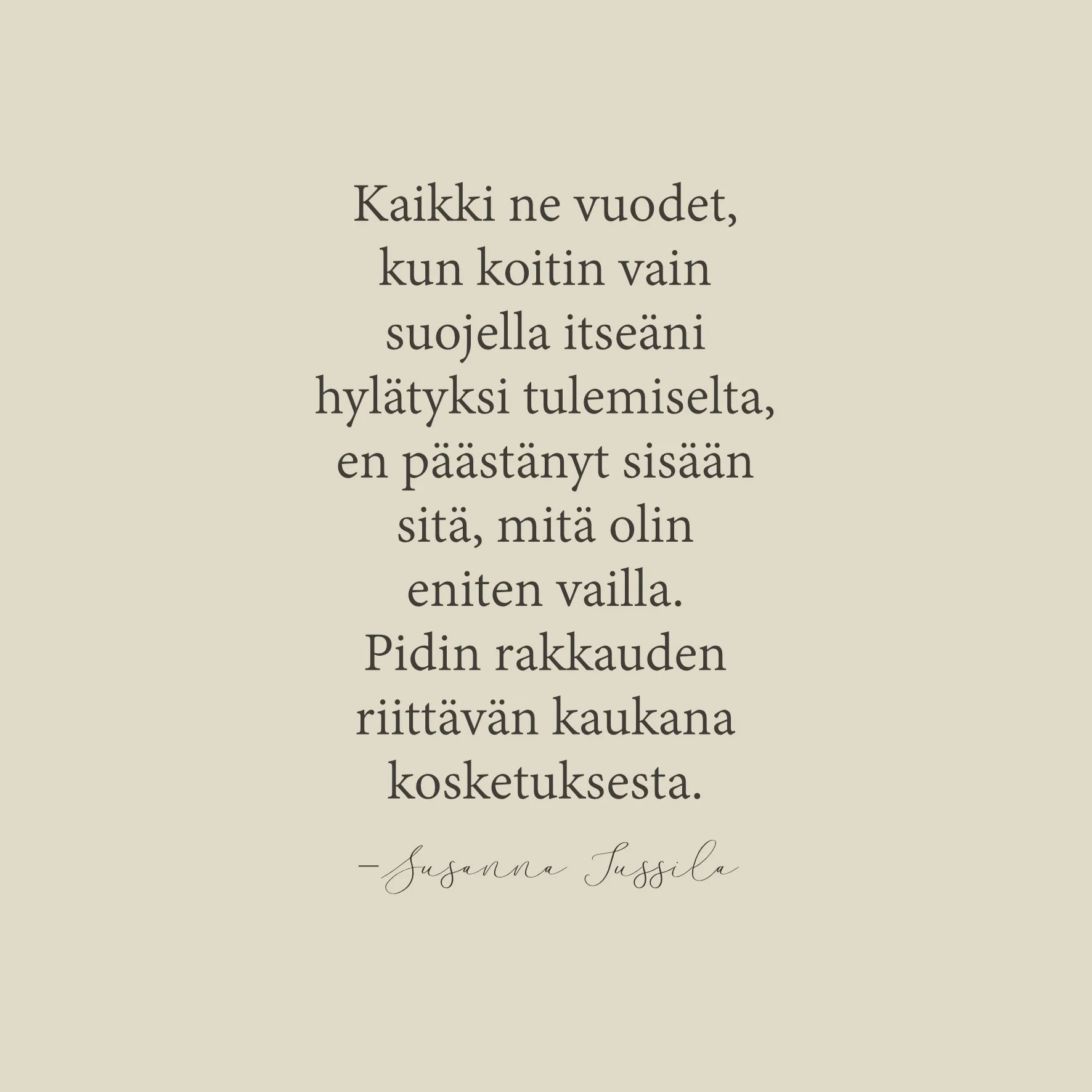 Riittävän kaukana kosketuksesta