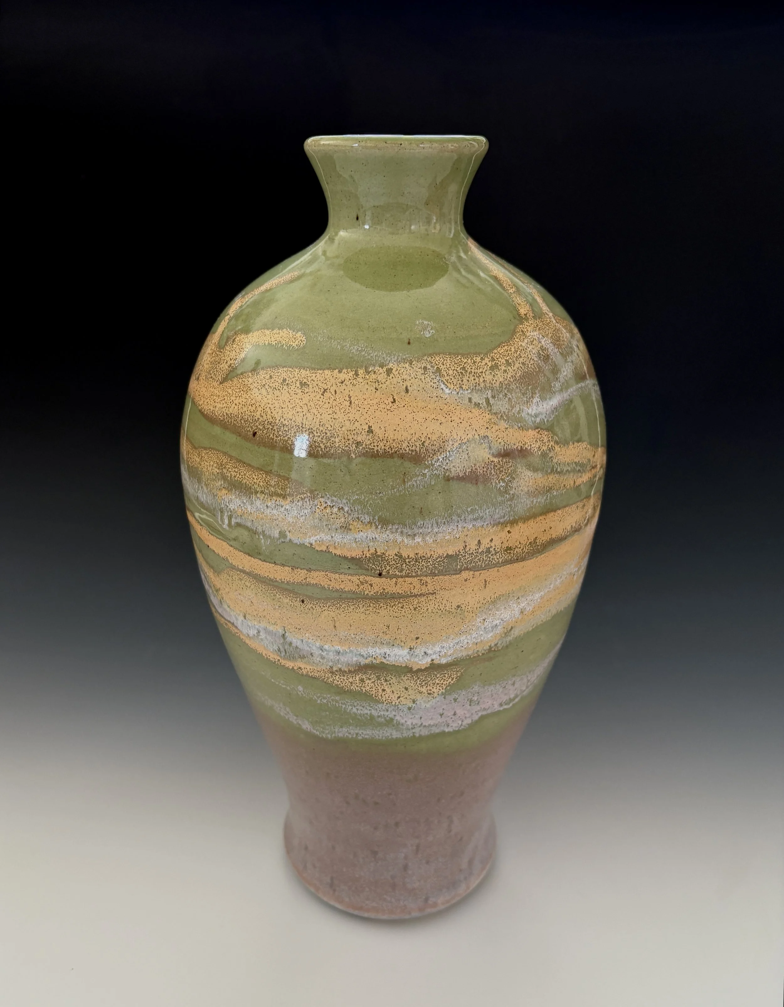 Bottle with Autumn Landscape; 12.5" tall; $325