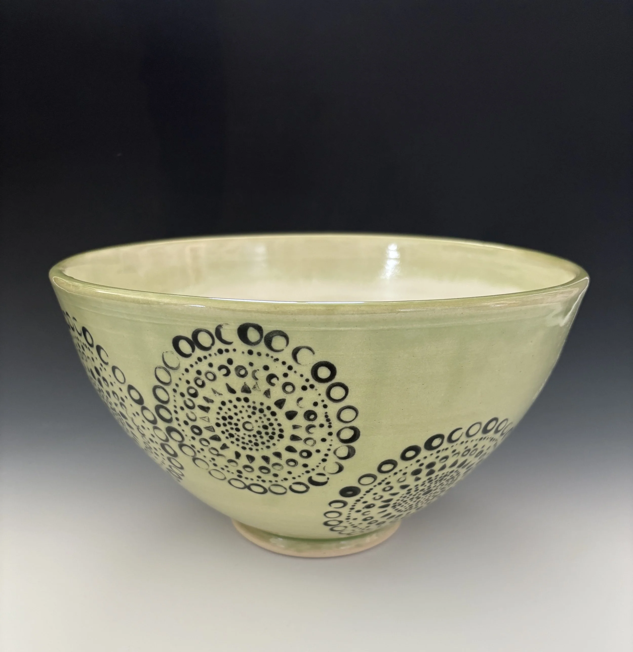 Serving Bowl with dot design; 9" diameter; $140