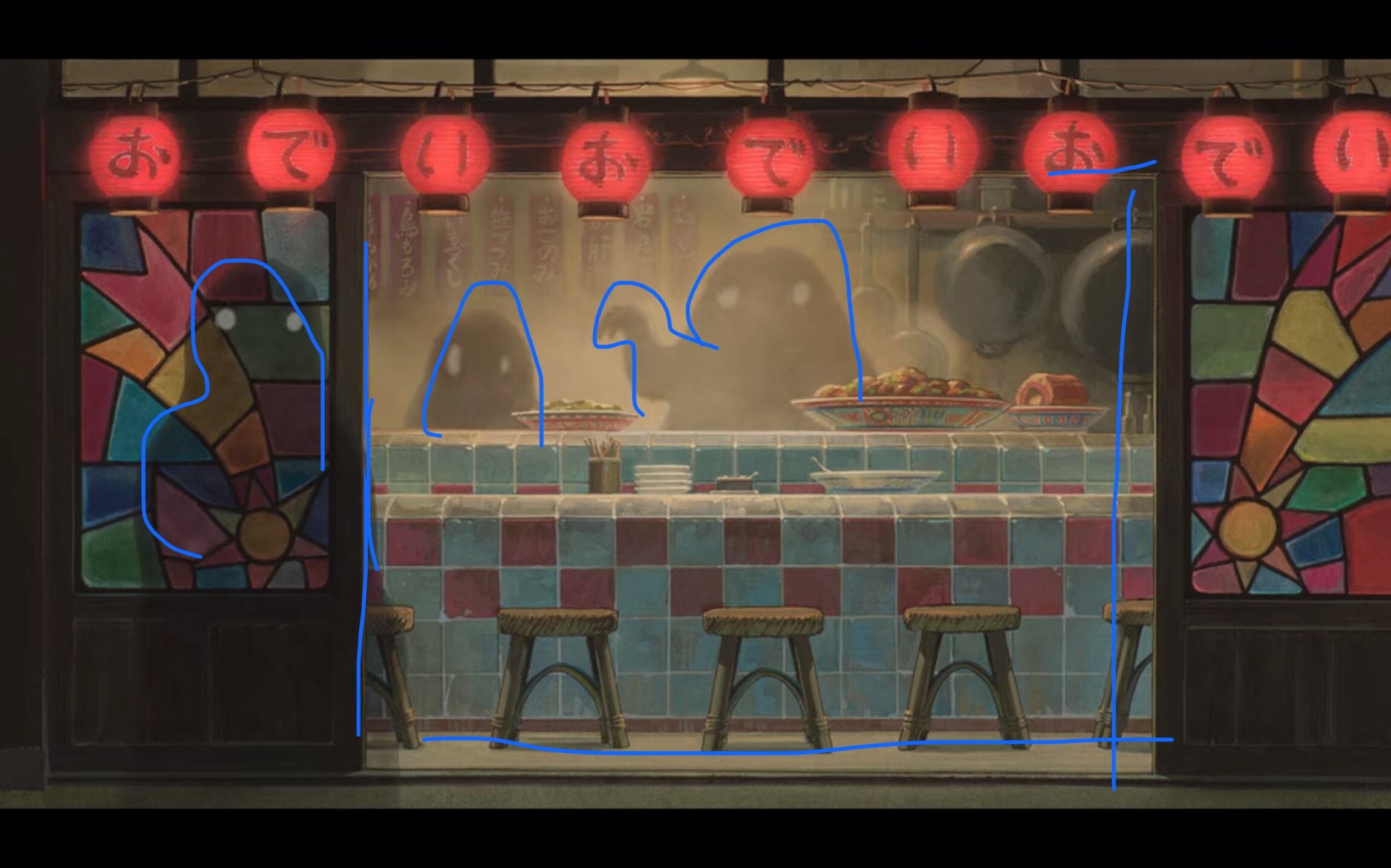  Good use of framing, layering and setting the scene. 