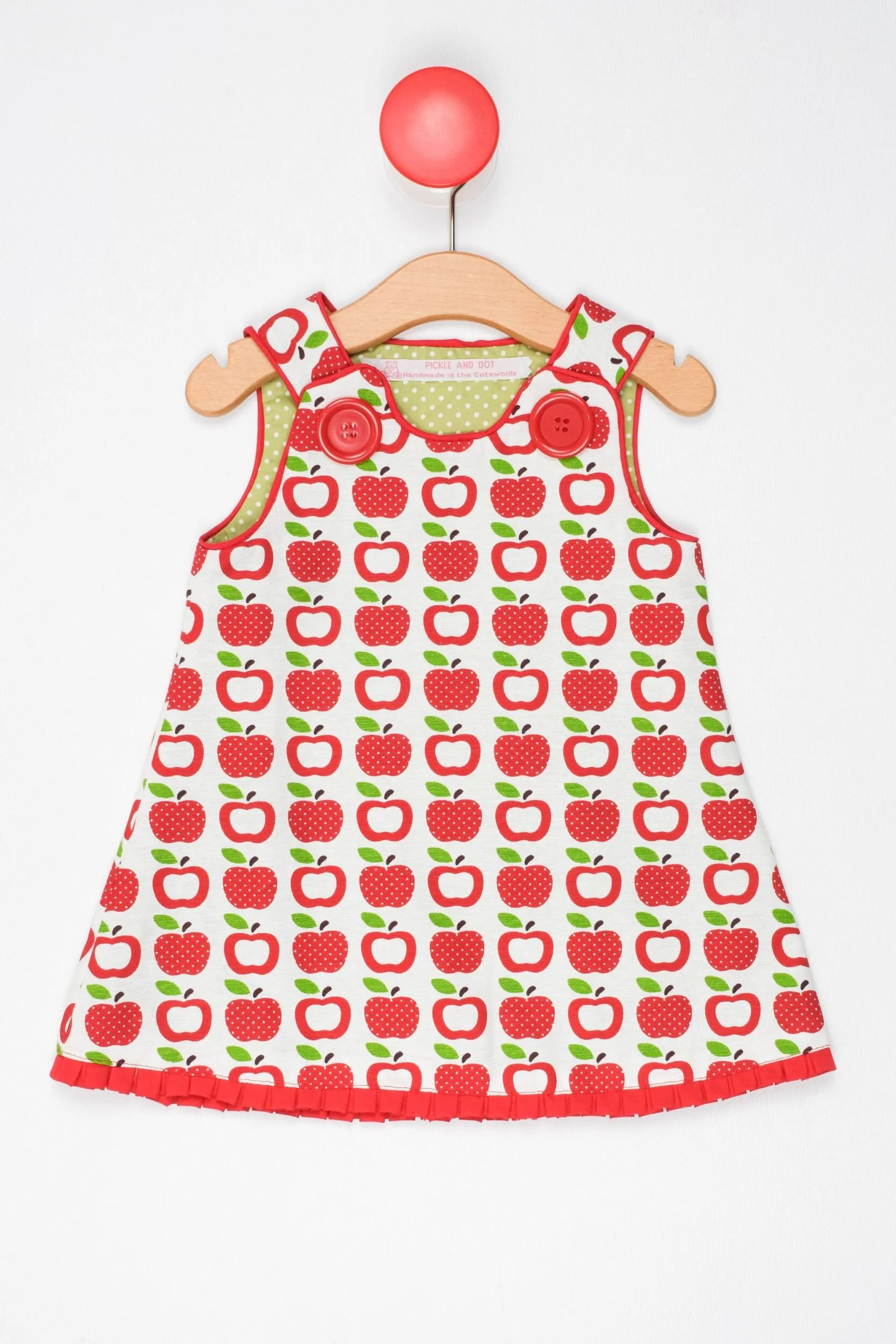 Girls Pineapples Scarf Hem Rayon Dress