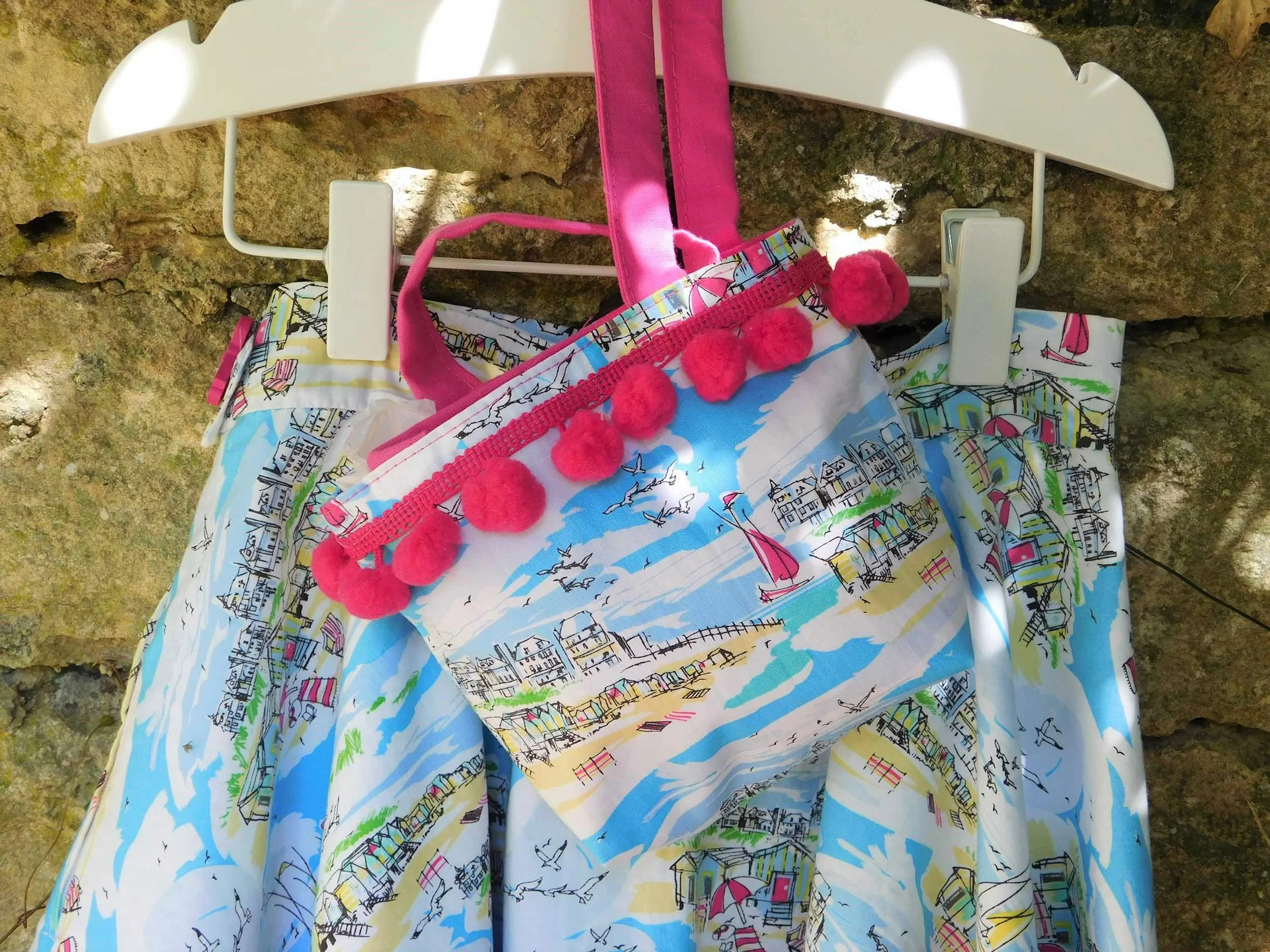 Retro Beach R skirt and matching bag.jpg