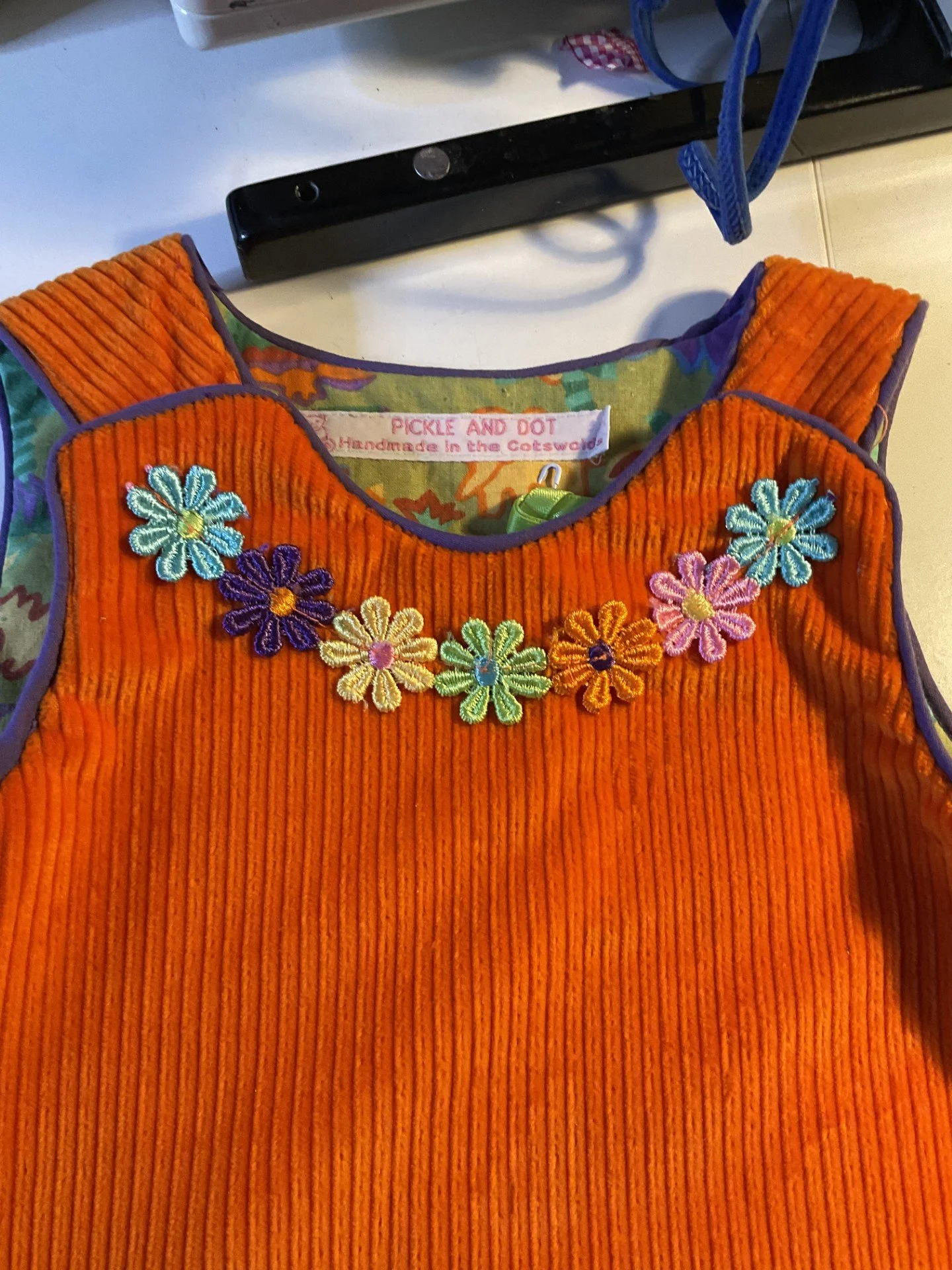 ‘Cloth House’ girl’s pinafore dress   Age 3-4  years (Free P&P)