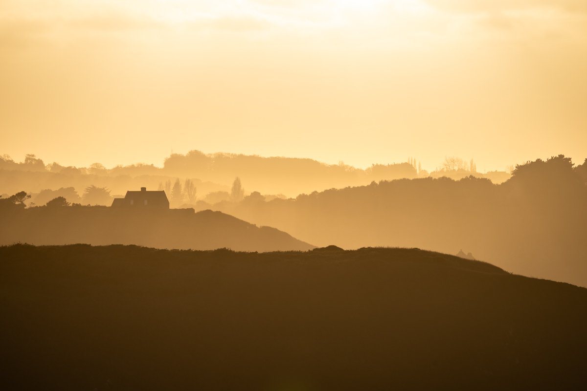 Coucher de soleil sur la côte d'émeraude