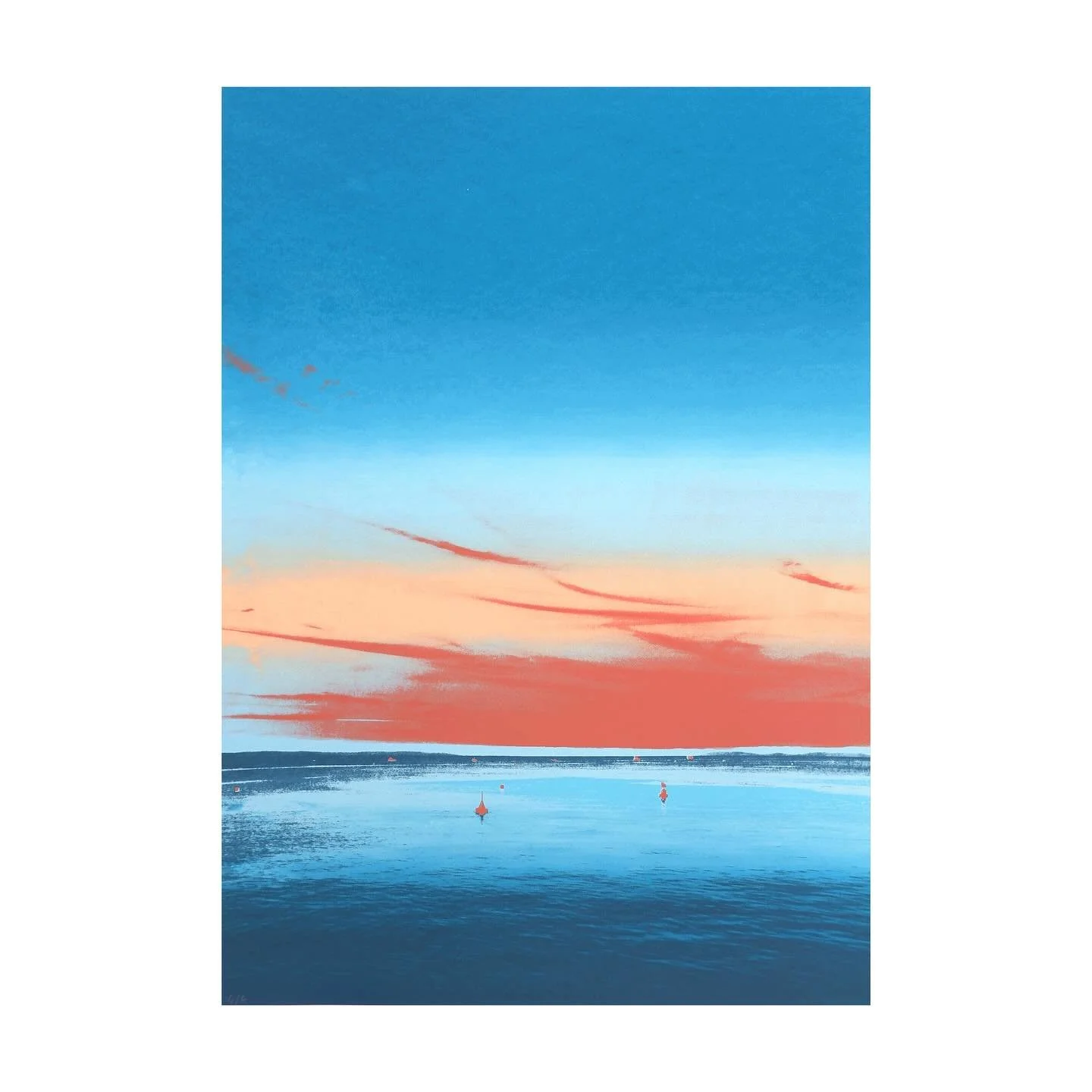 Blue or teal? Vote your fav ⬇️

🔹Summer sunsets, A2 limited edition original screen prints

#seasideart #seascape #sunsetart #originalartwork #welshartist #screenprint #screenprinter #sea #welshcoast #welshcoastline #smallbusiness