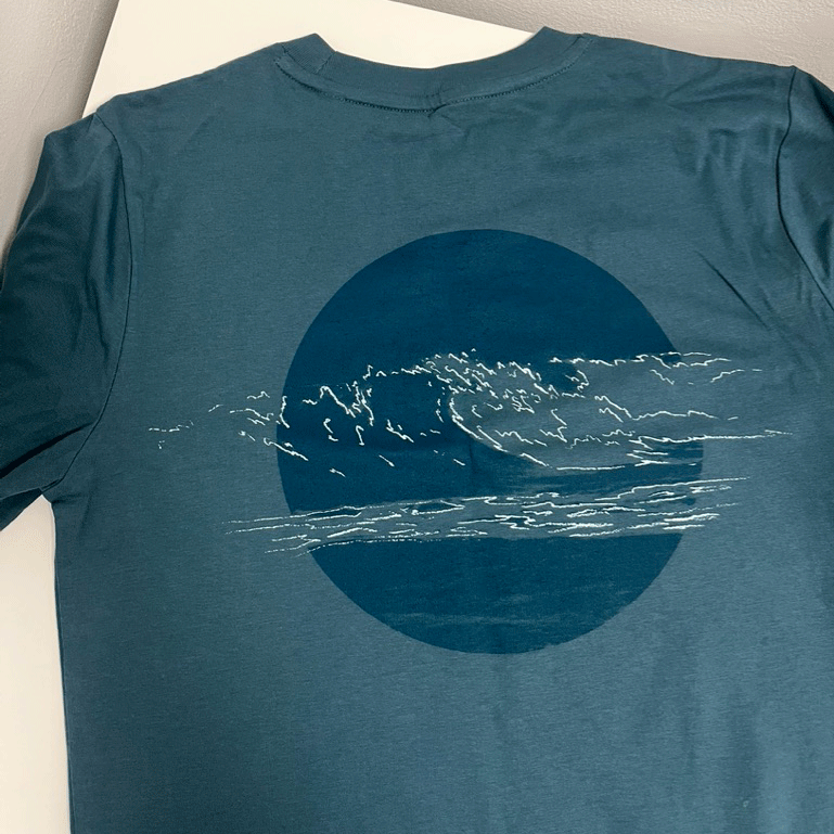 Waves T-shirt  - Dark teal